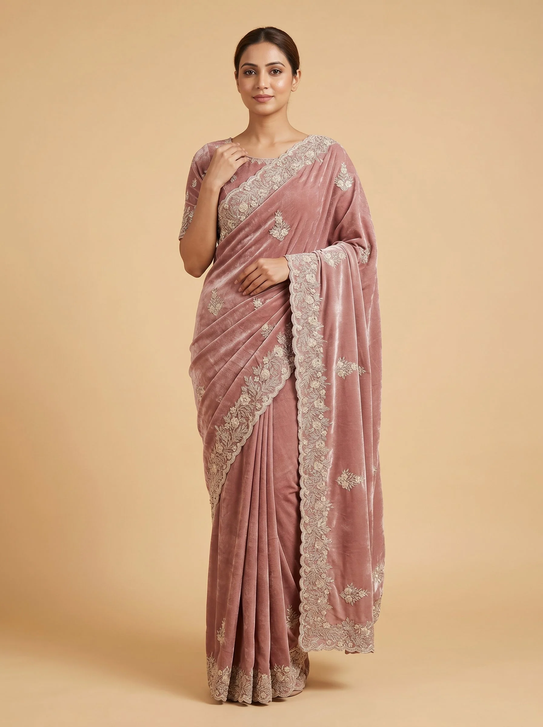Cream Royal Essence Saree