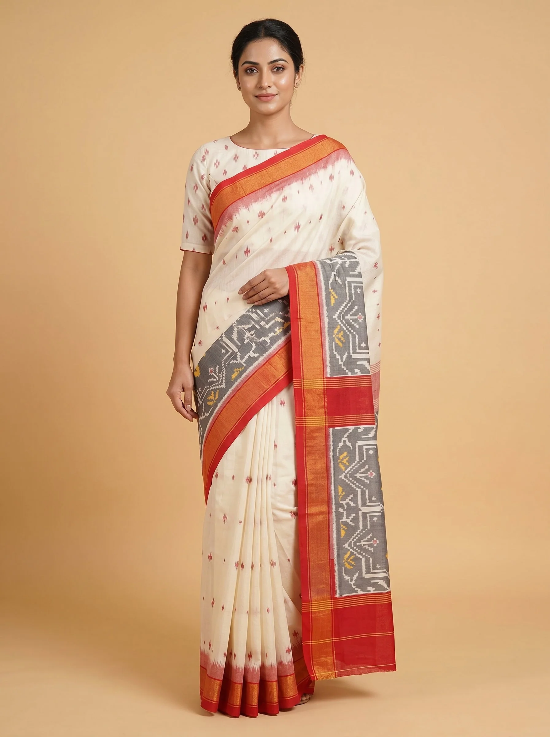Cream Silk Radiance Saree
