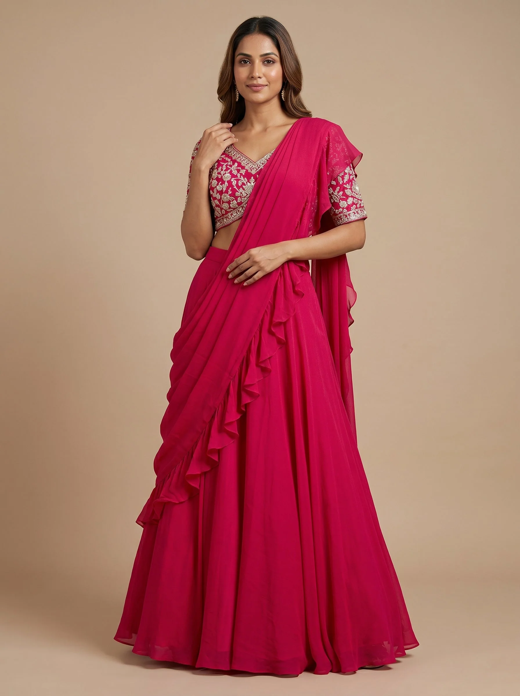 Crimson Embroidery Lehenga