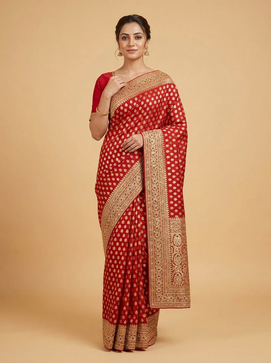 Crimson Red Bold Power Saree