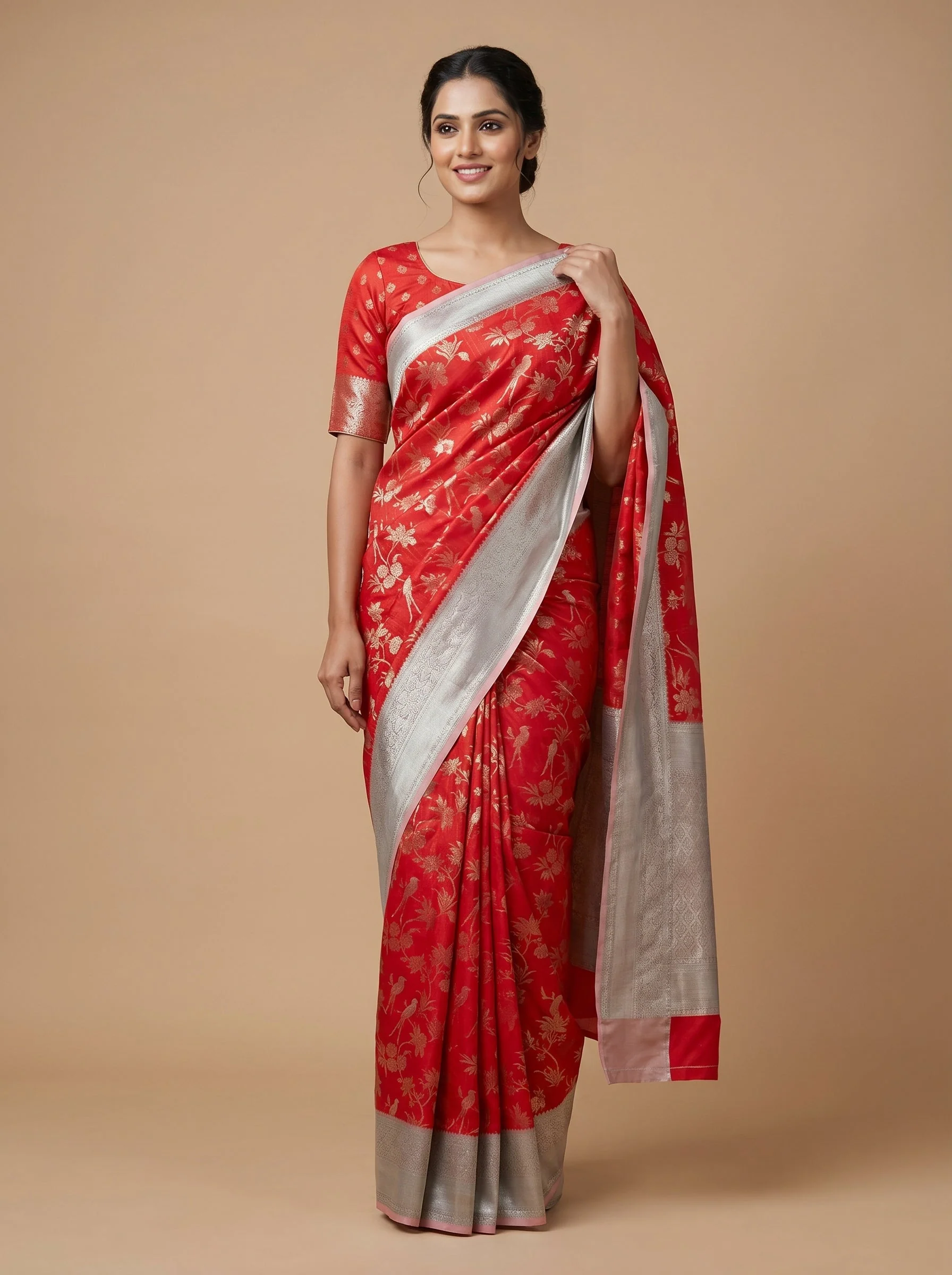 Crimson Red Passion Handloom Saree