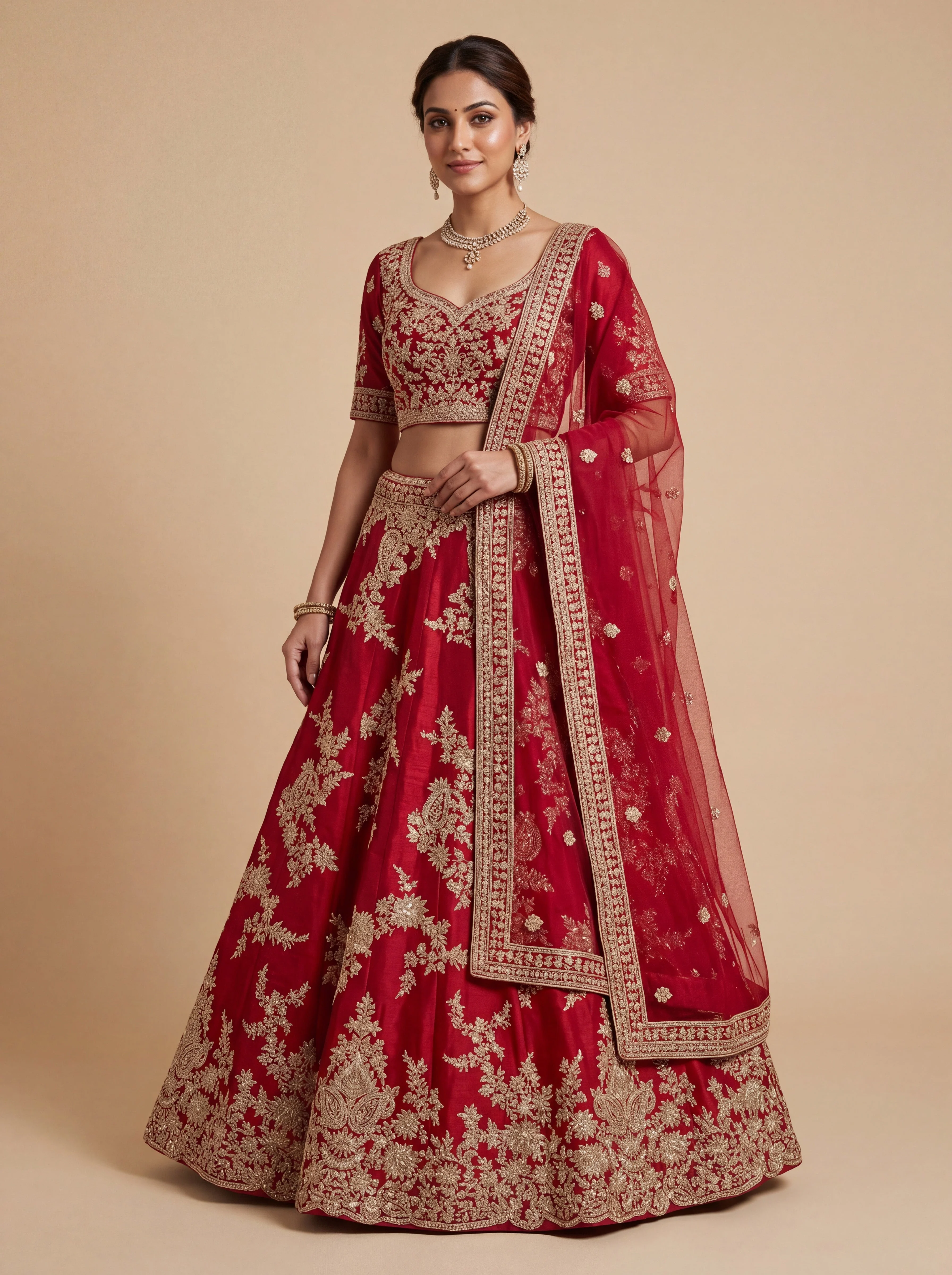 Crimson Royal Bridal Lehenga
