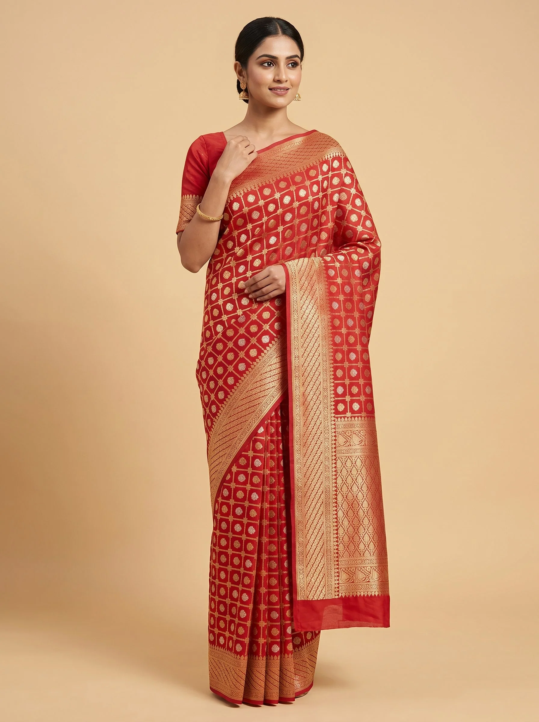 Crimson Silk Elegance
