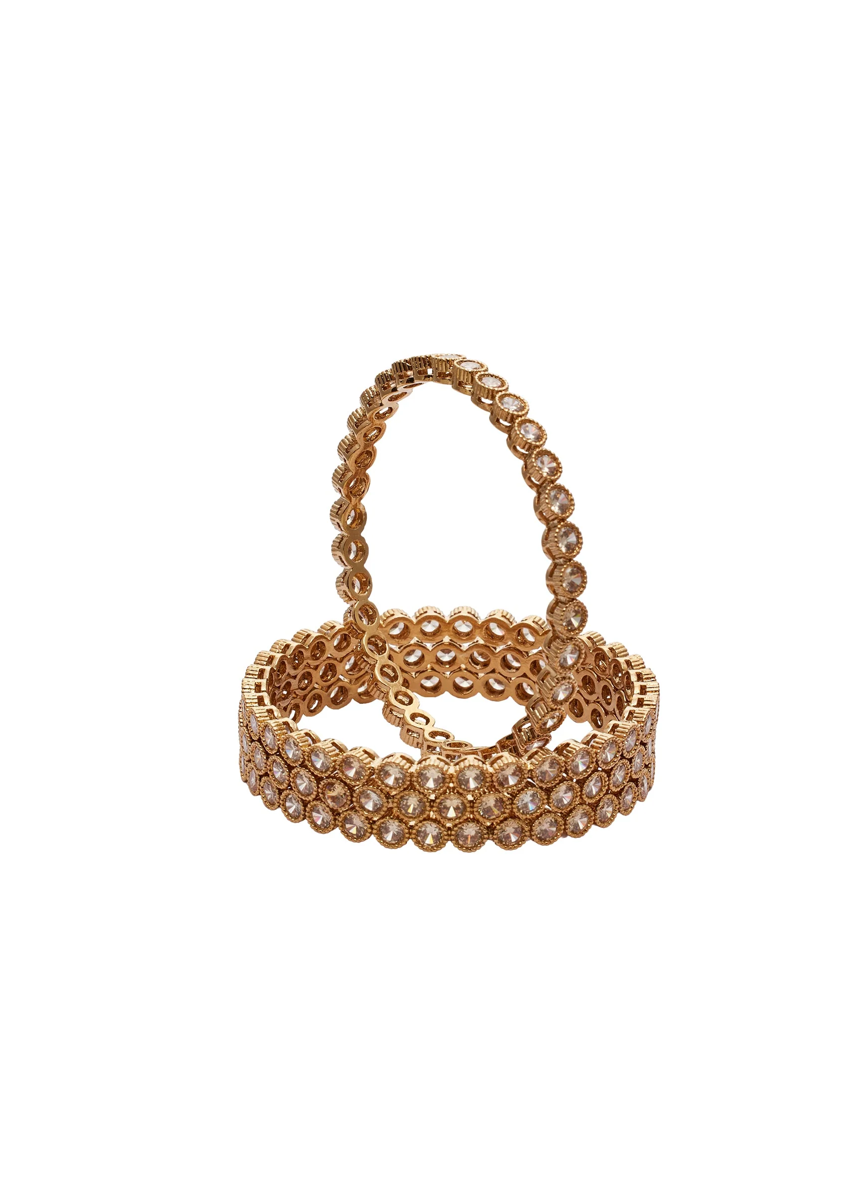 Crystal Stone Bangle Set