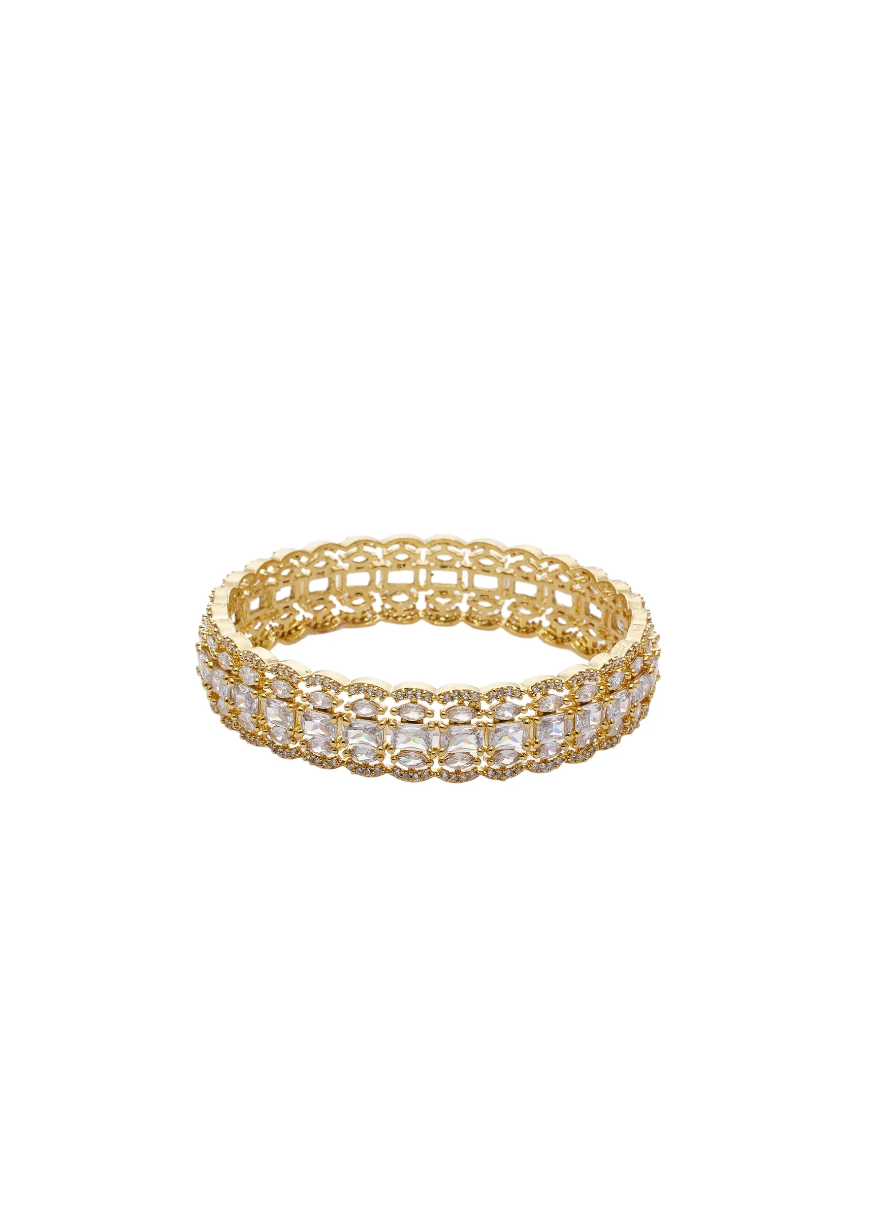Cubic Zirconia Geometric Kada Set - Image 2