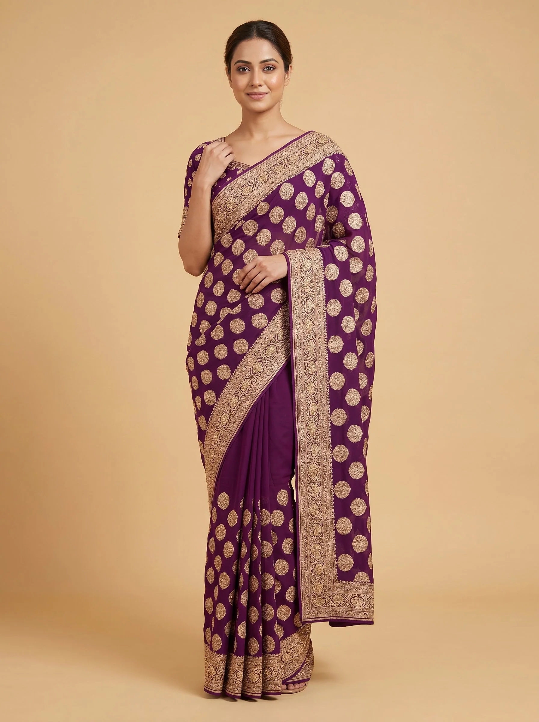 Dark Wine Intense Allure Handloom Saree