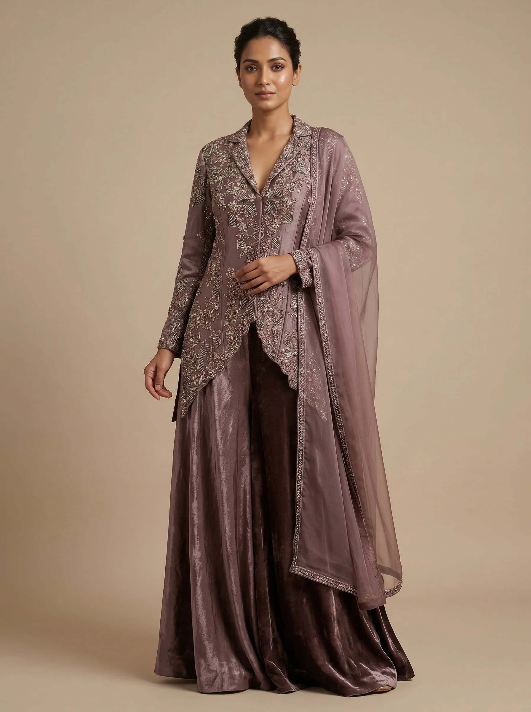 Deep Amethyst Palazzo Set