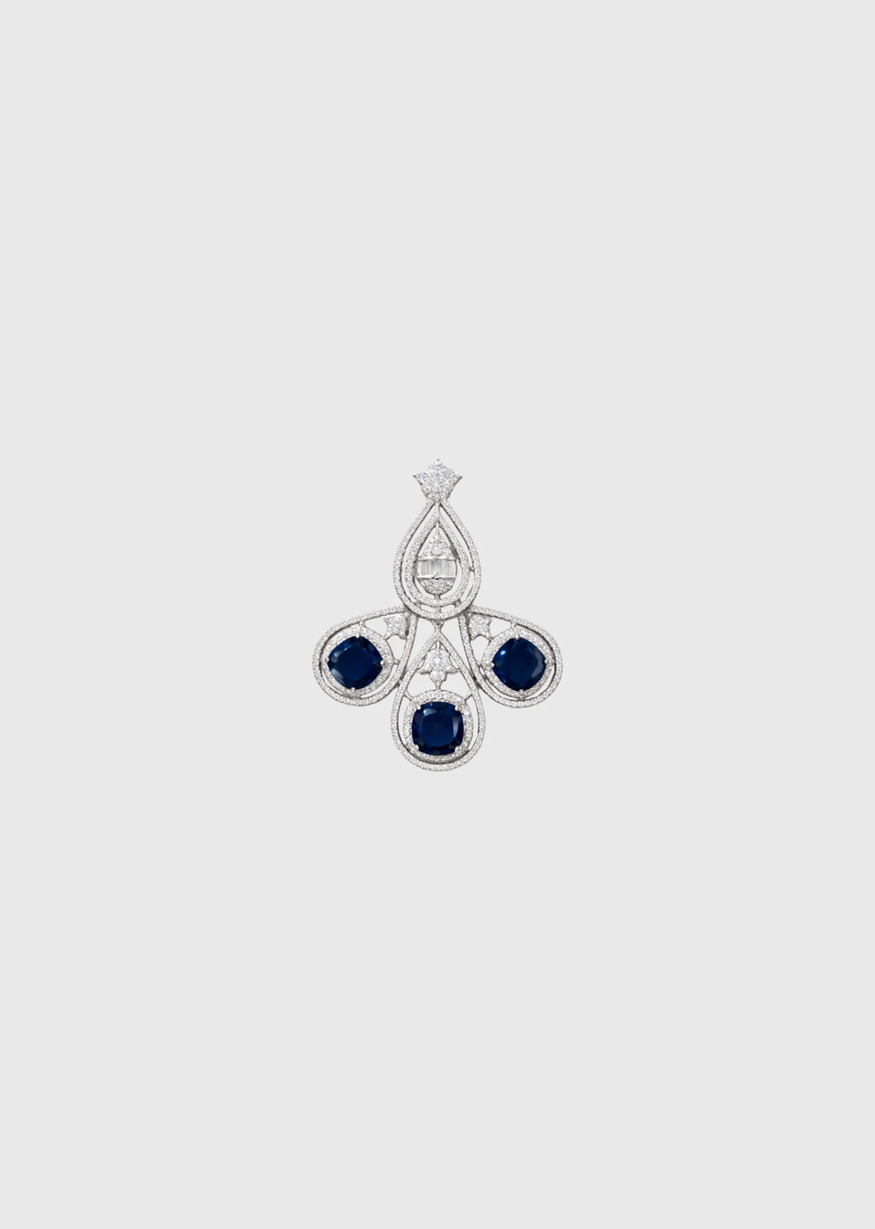 Emerald Blue Stone Choker Set - Image 4