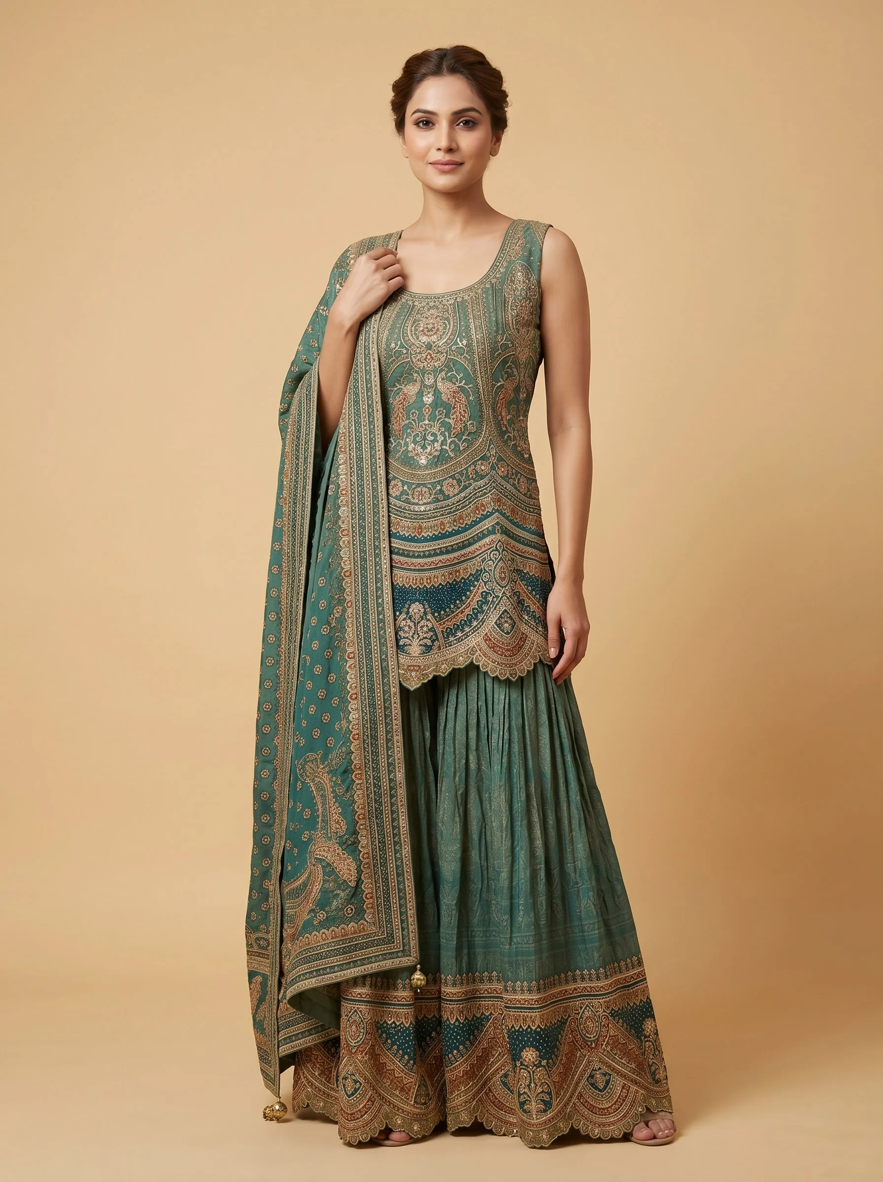 Emerald Green Palazzo Set
