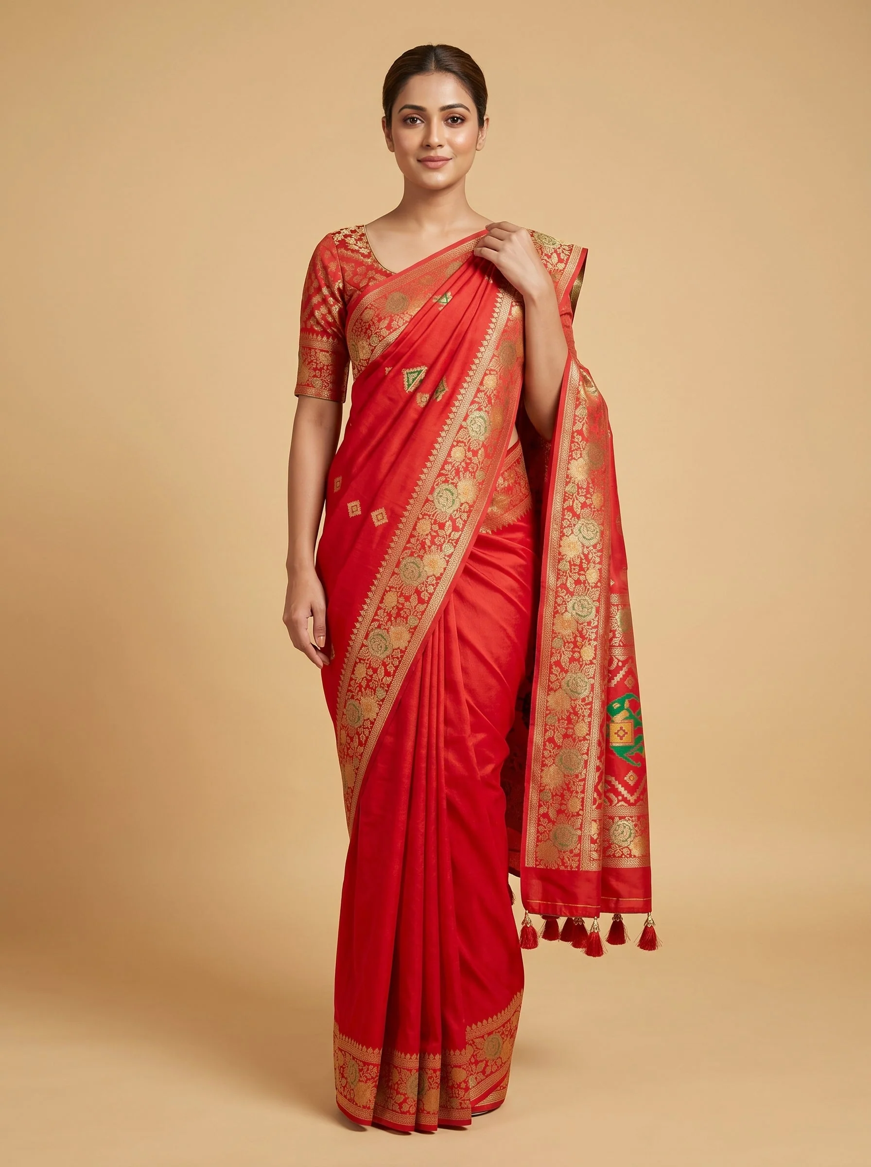 Emerald Thread Elegance Saree