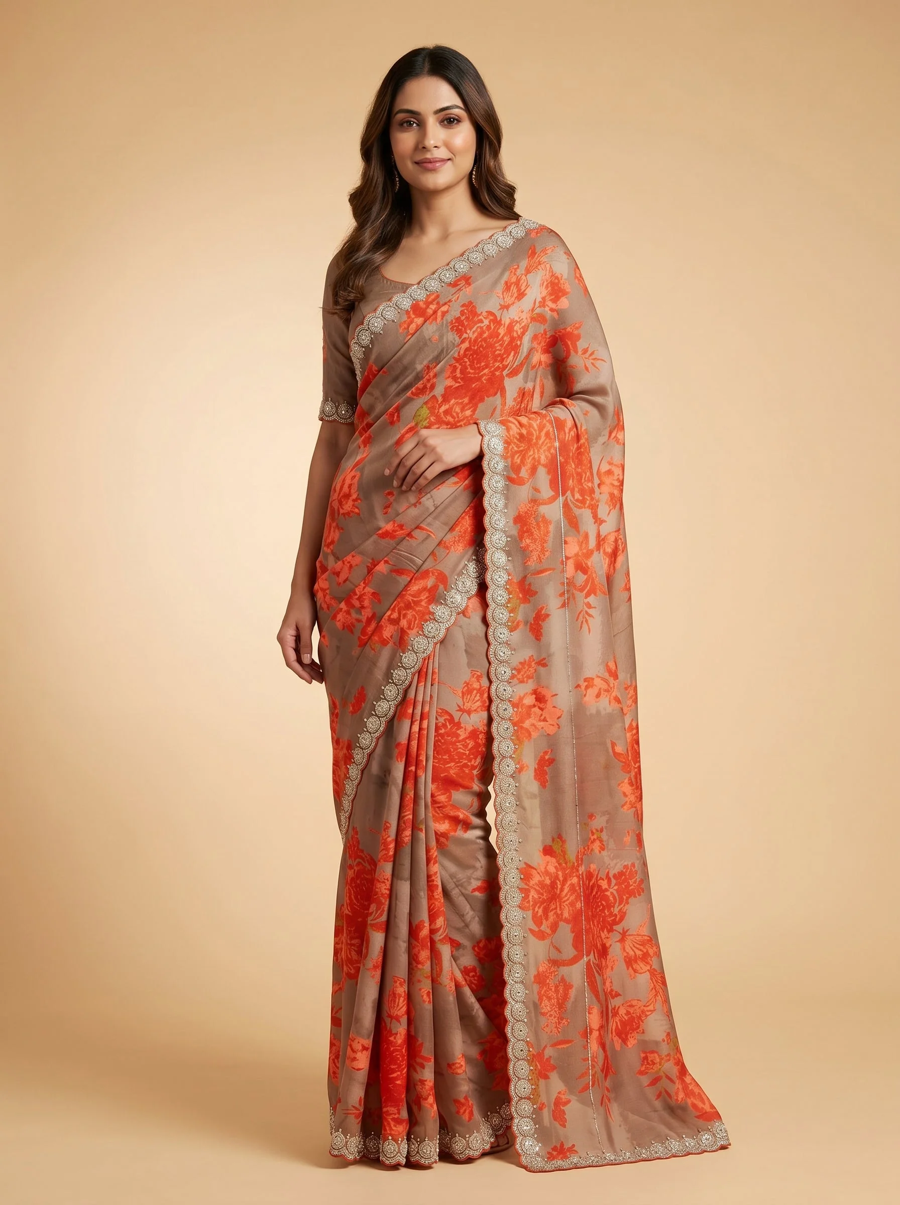 Espresso Brown Elegance Saree