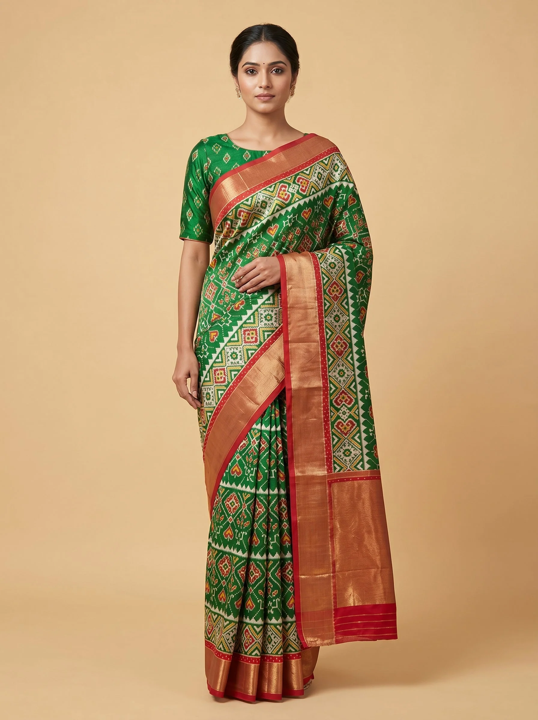 Fern Sage Embroidered Saree
