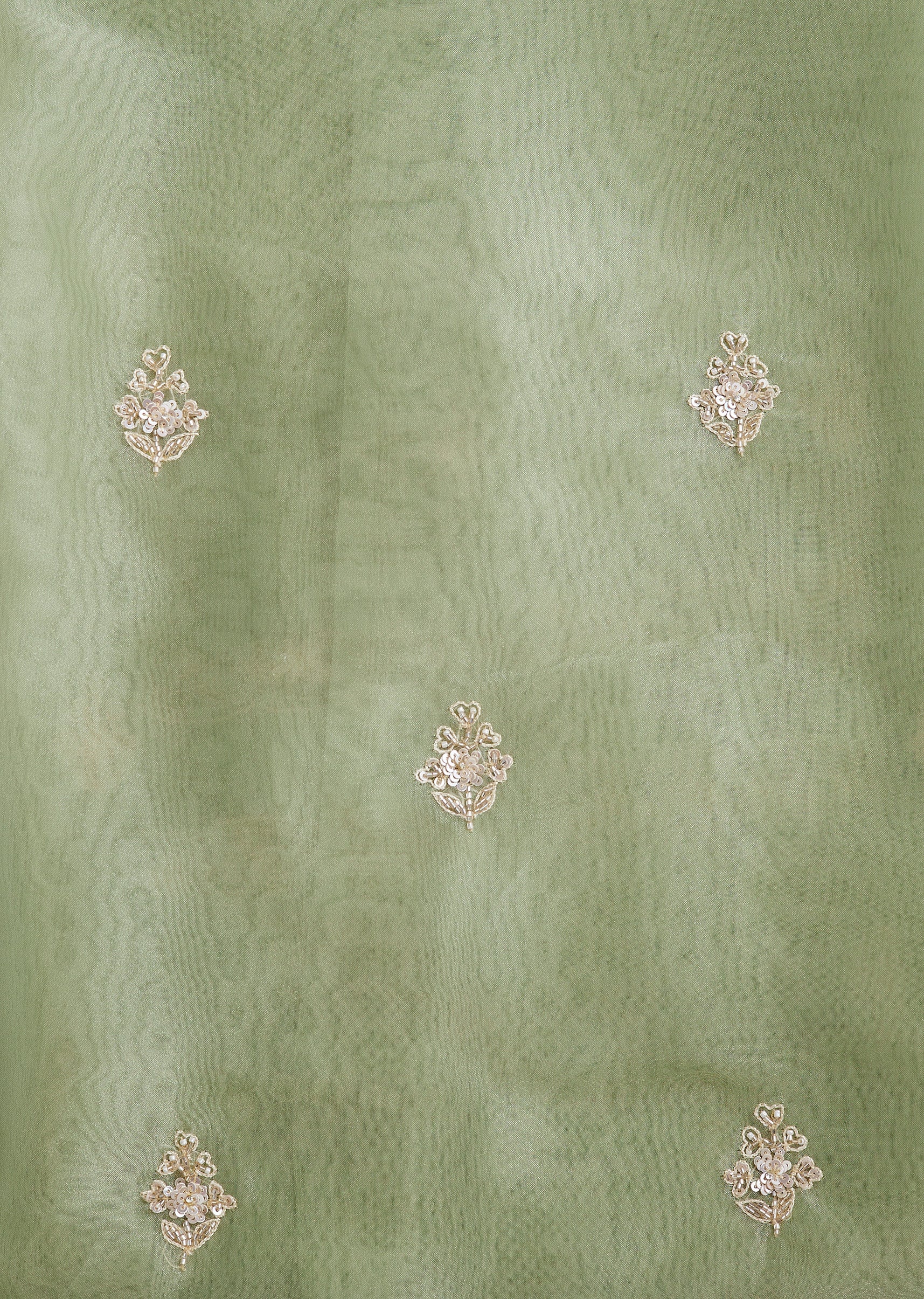 Festive Green Organza Suit Set - Image 2