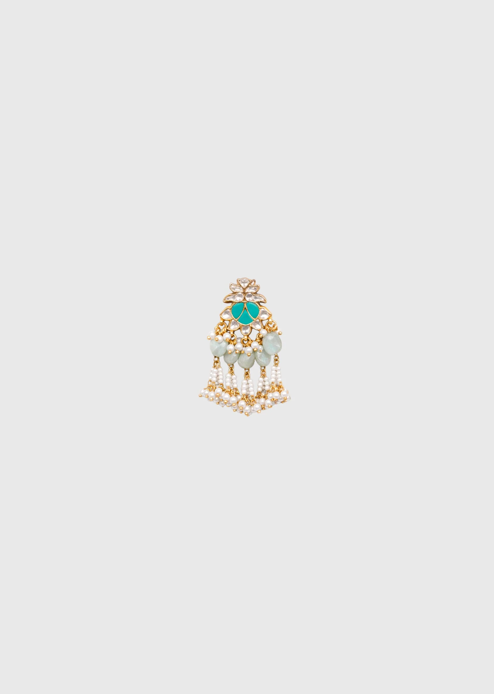 Firoza Kundan Long Necklace Set - Image 4