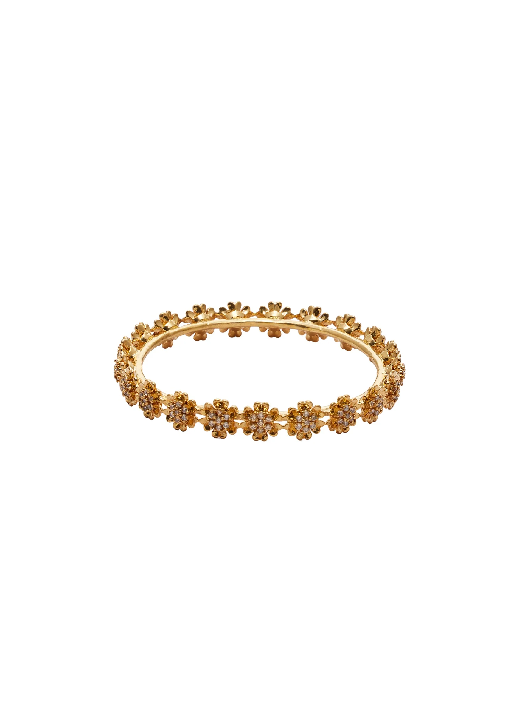 Floral CZ Eternity Bangle Set - Image 2