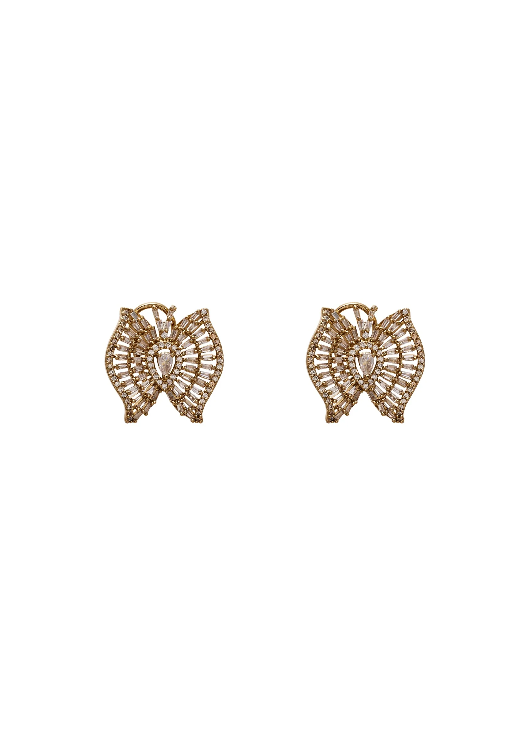 Floral Zirconia Stud Earrings