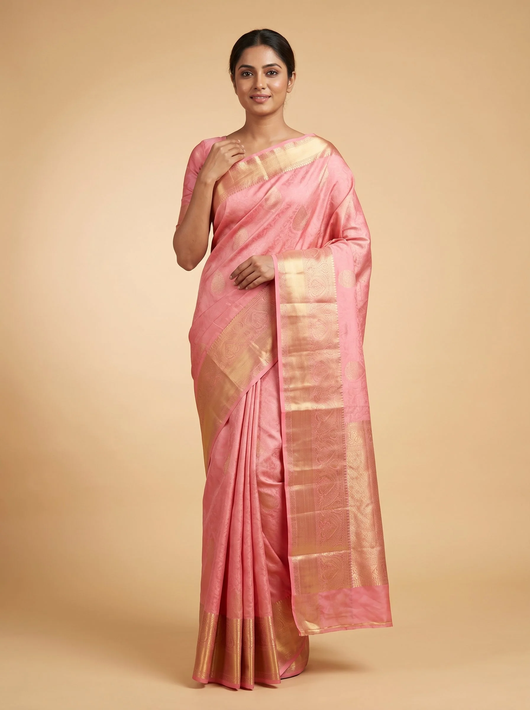 Fluorescent Pink Neon Loom Handloom Saree