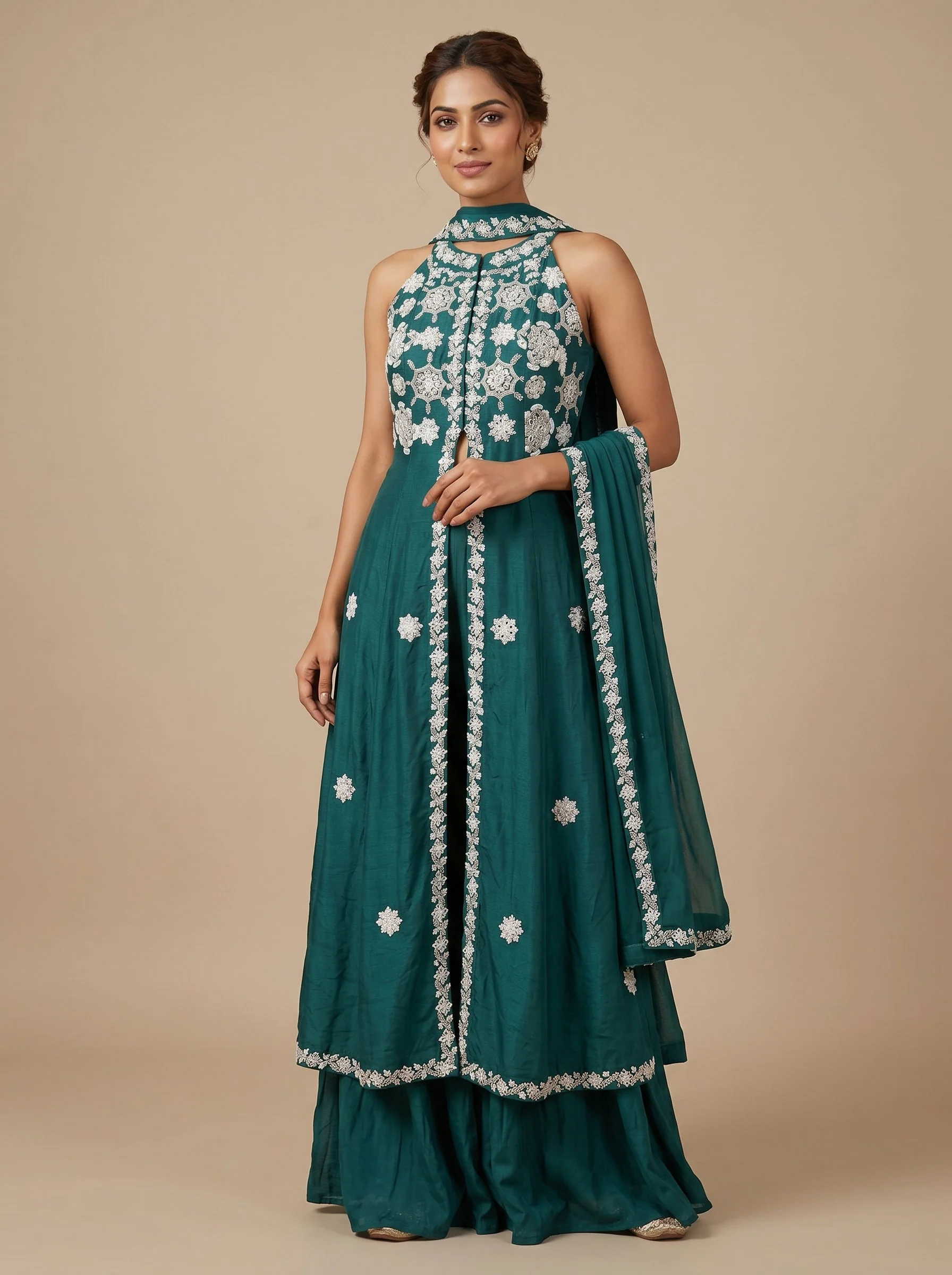 Forest Green Palazzo Set
