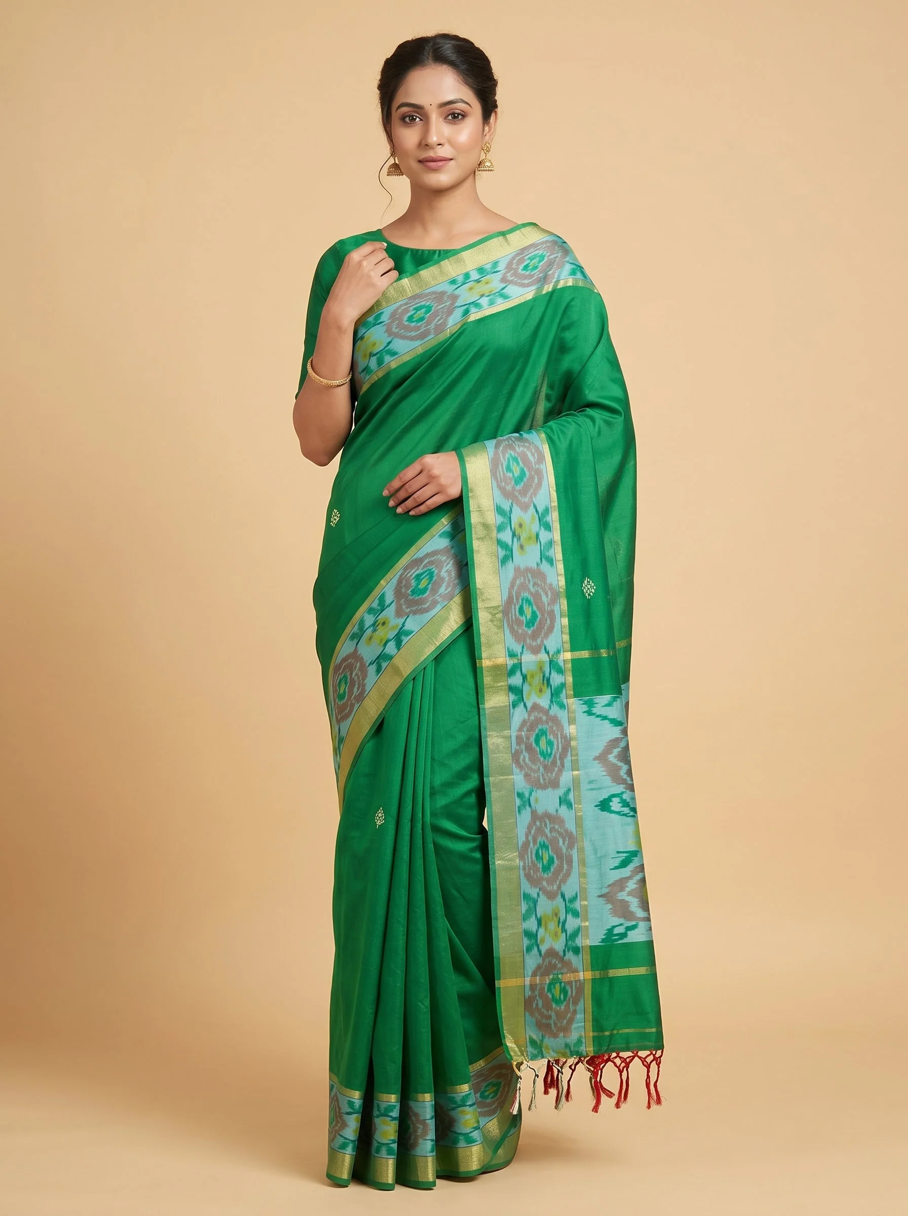 Fresh Green Handloom Saree