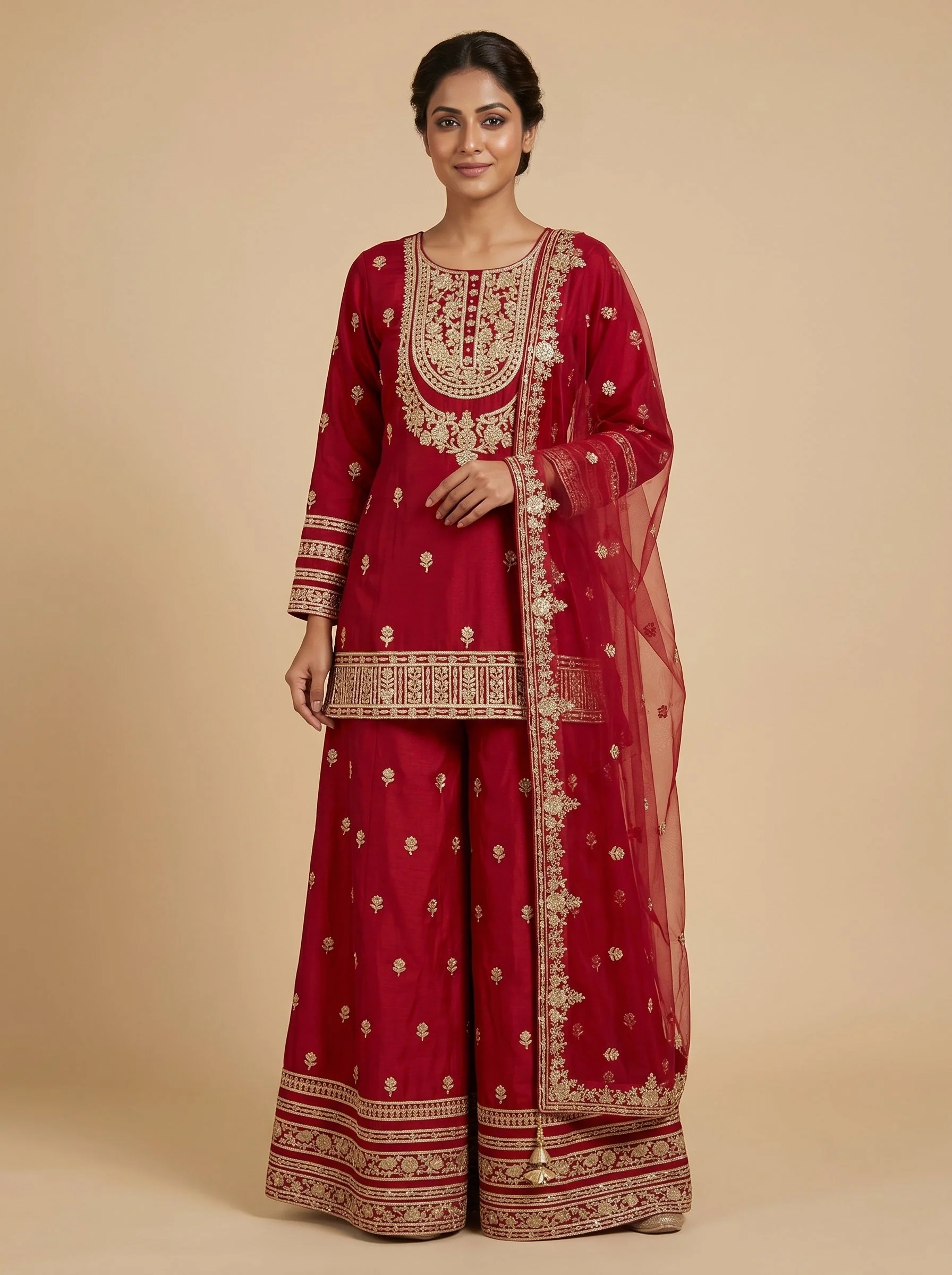Fuchsia Rani Sharara Set