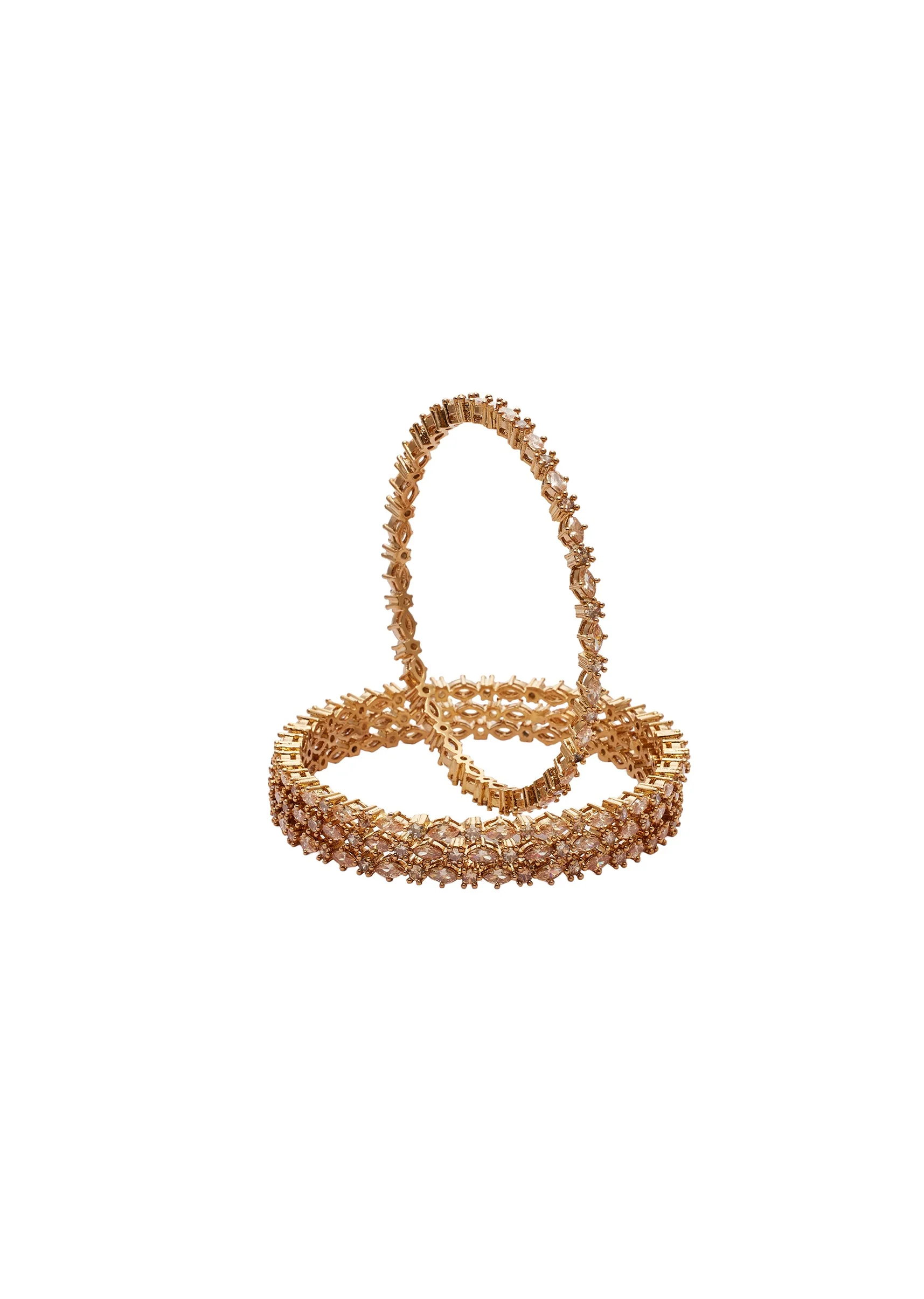 Geometric CZ Statement Bangle Set