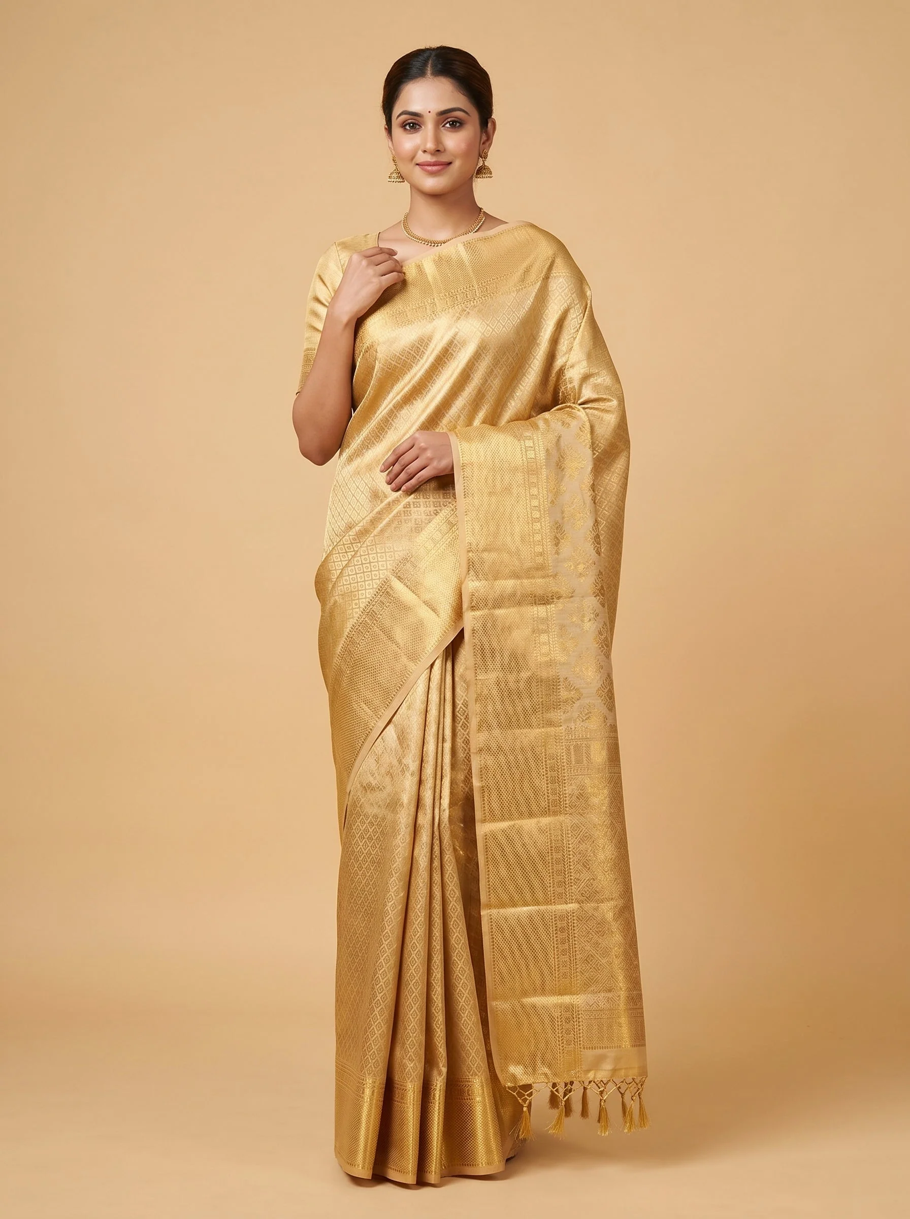 Gilded Gold Elegance Saree