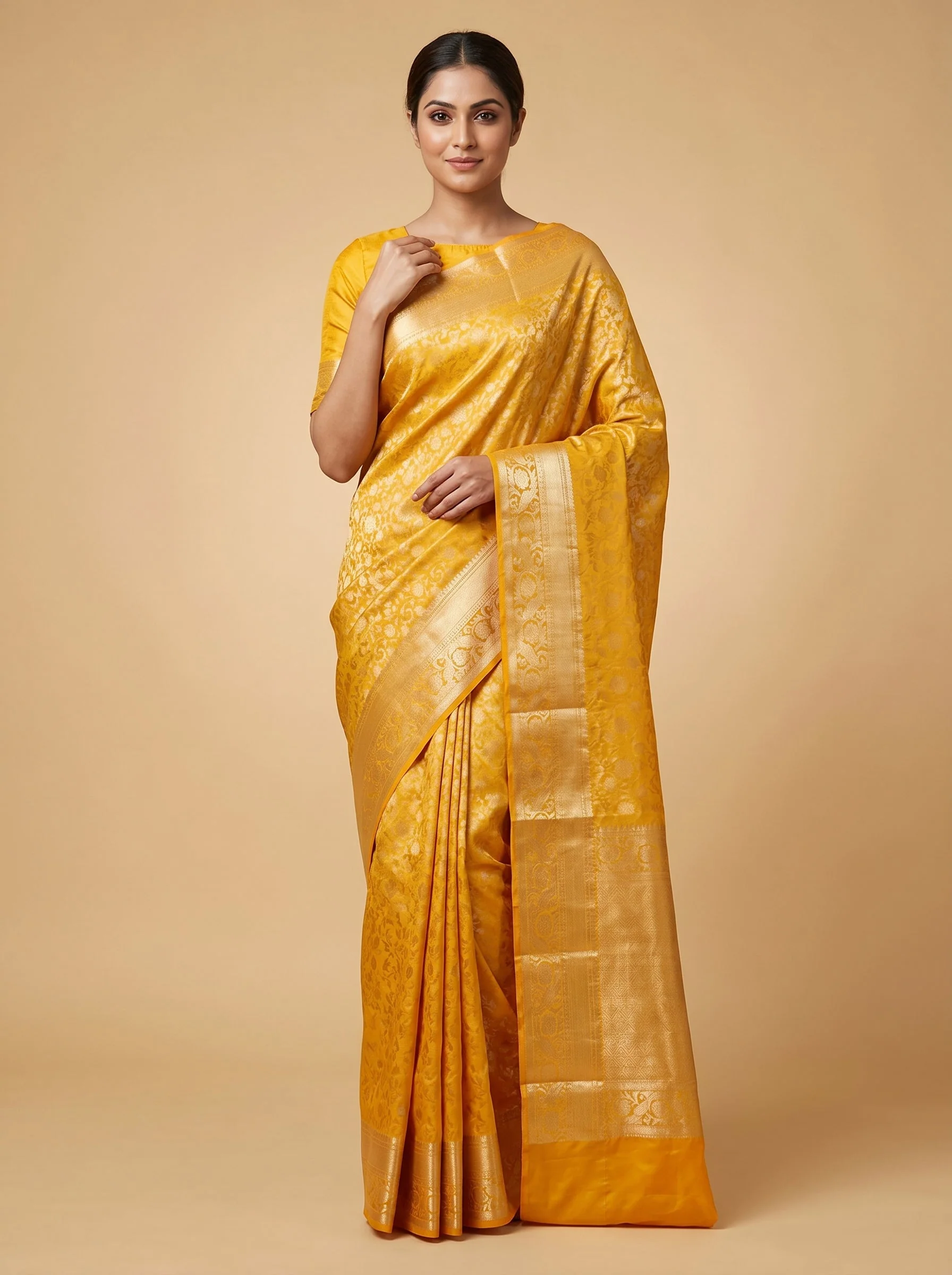 Gilded Gold Glow Saree