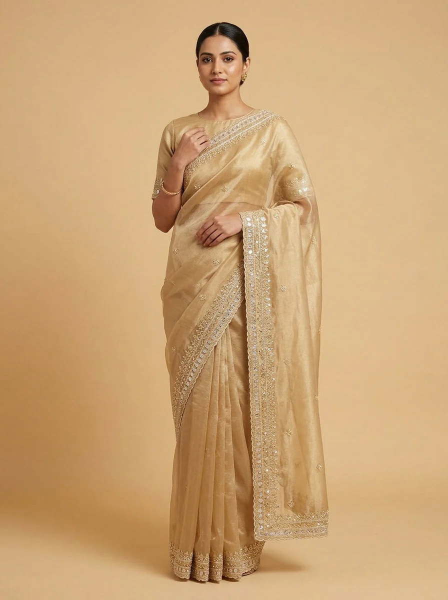 Gilded Gold Luxe Statement Saree