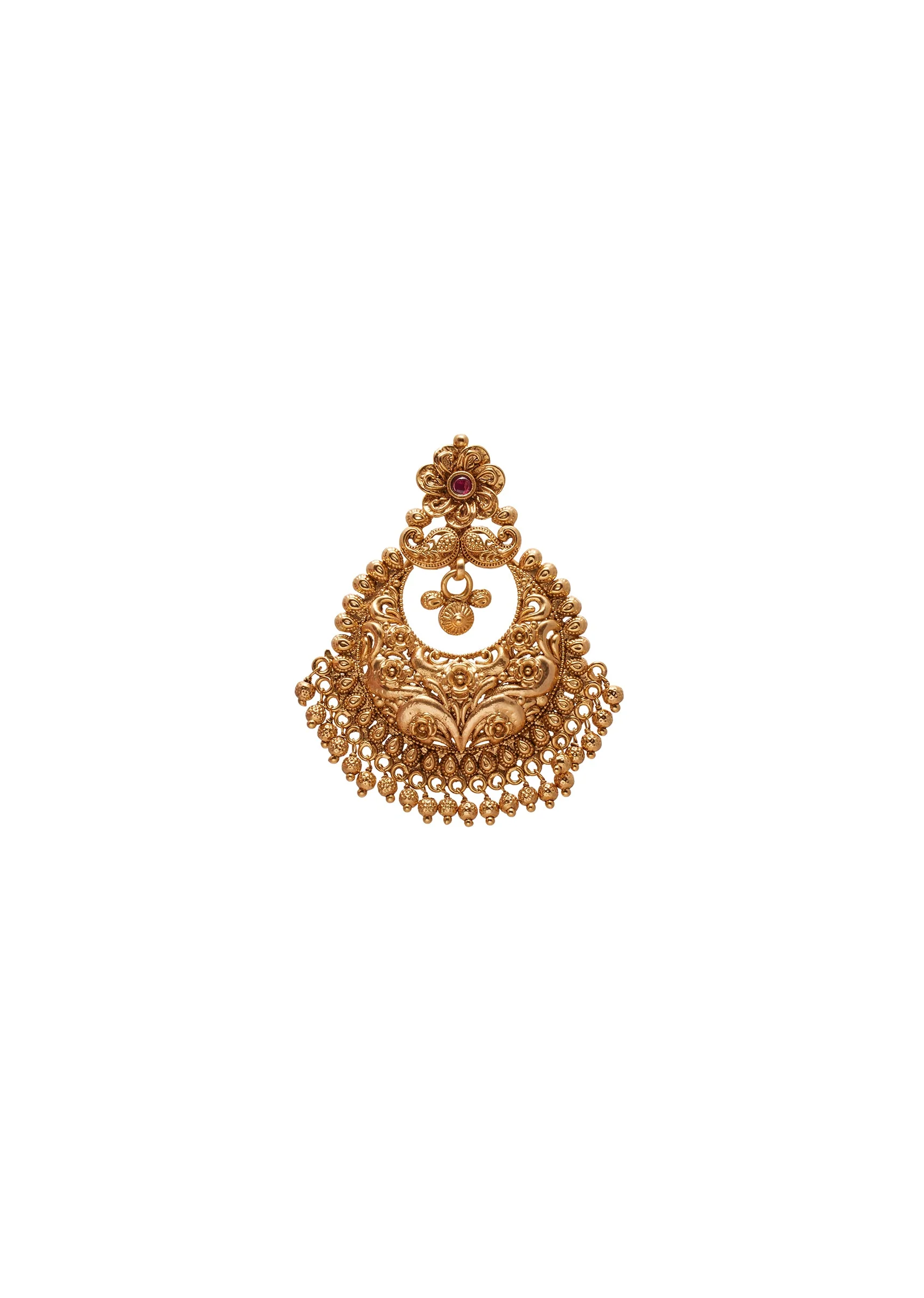 Gold Chandbali Earrings - Image 3