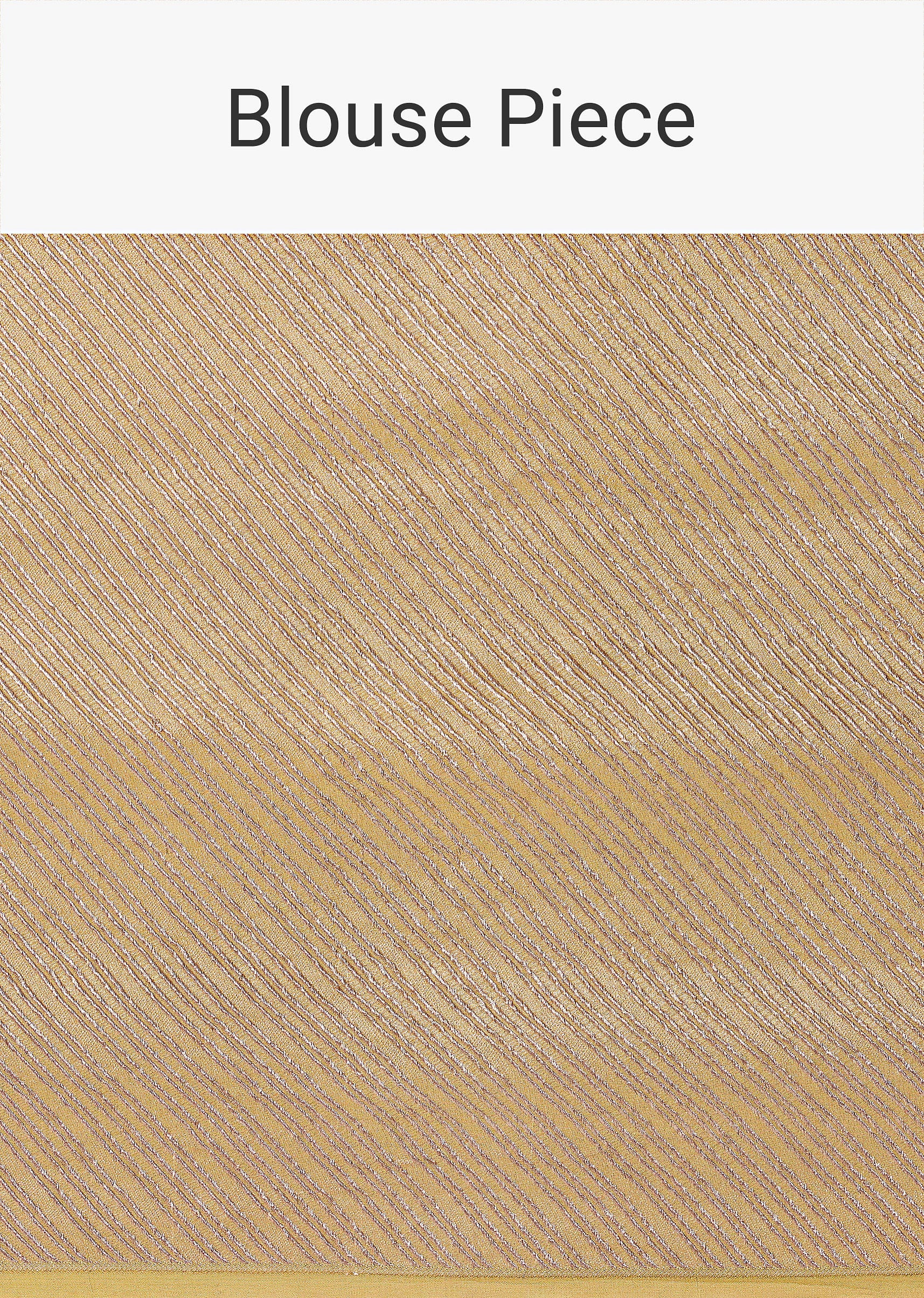 Gold Chanderi Tissue Saree With Pipe Finish Stitched Blouse - Image 10