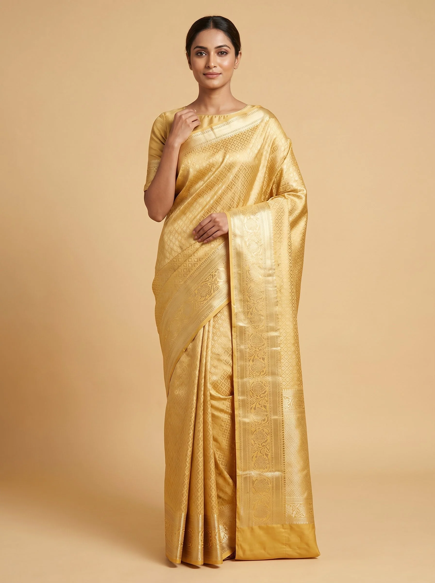 Gold Classic Radiance Handloom Saree