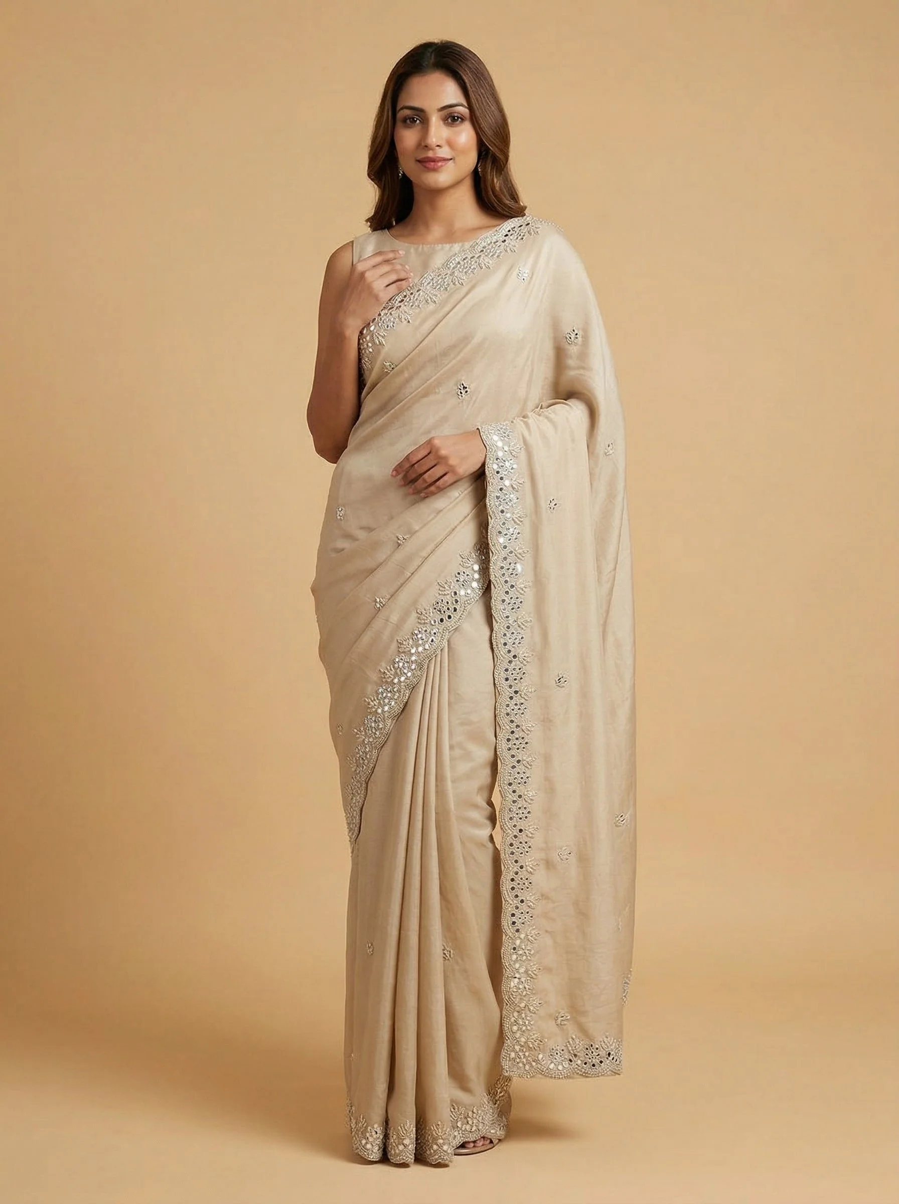 Gold Elevated Embroidered Saree