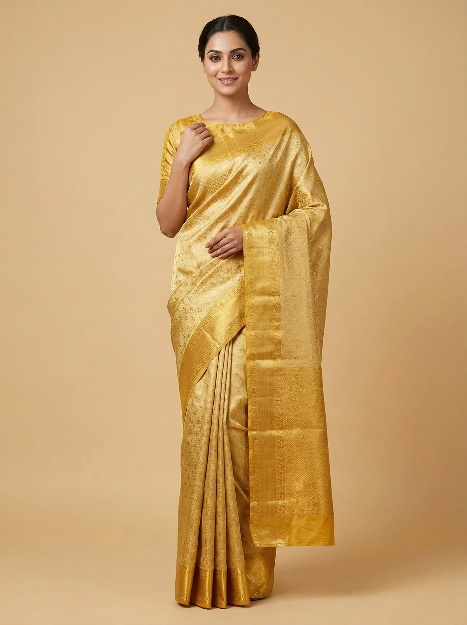 Gold Eternal Handloom Saree