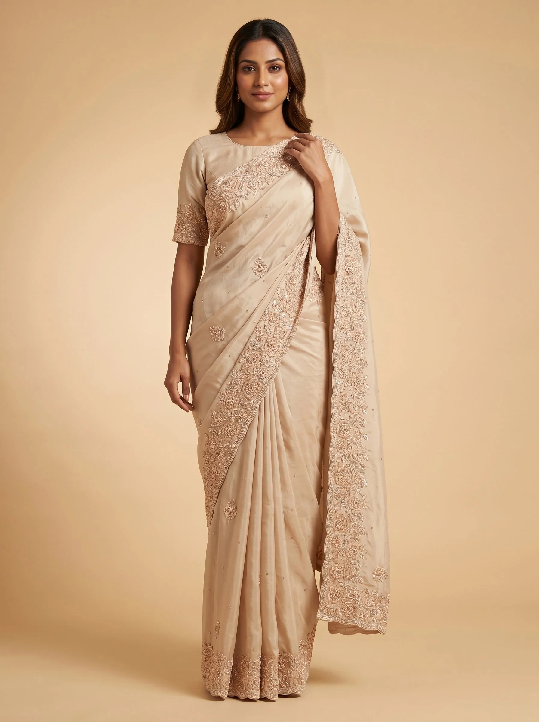 Gold Grand Embellished Saree