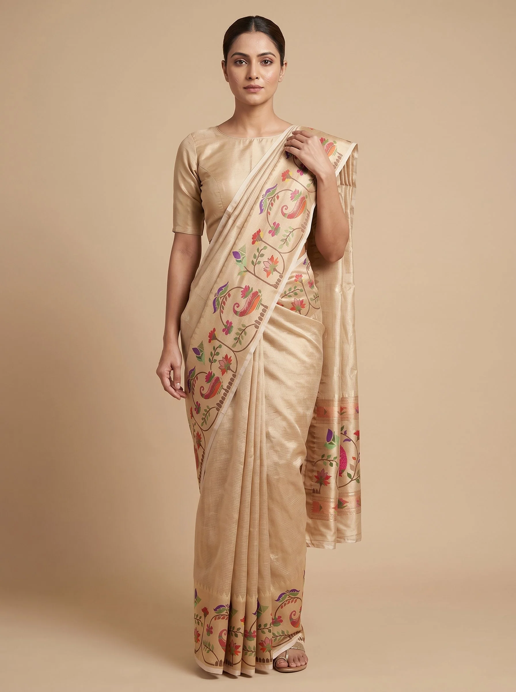 Gold Grand Radiance Handloom Saree