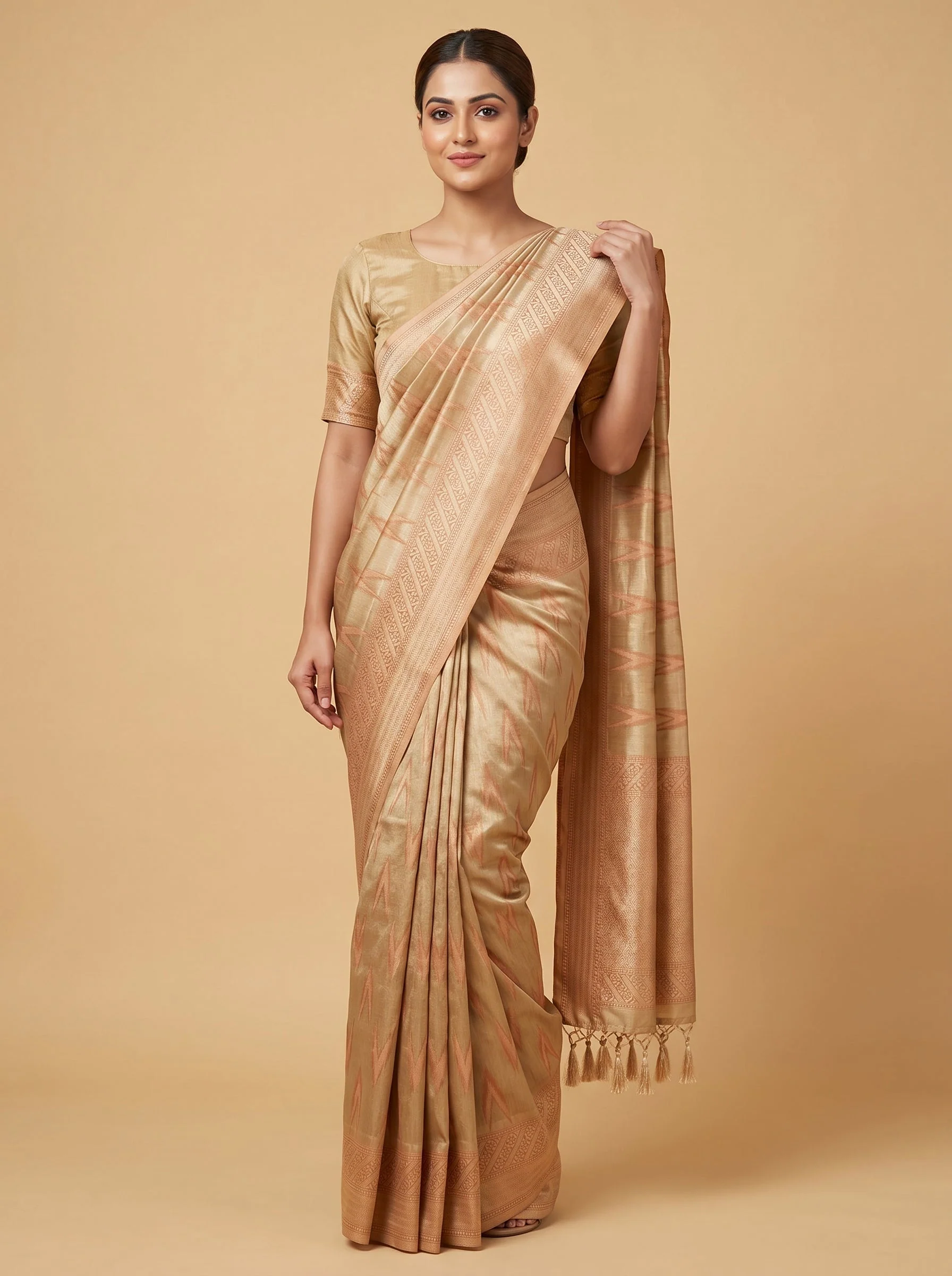 Gold Imperial Classic Handloom Saree