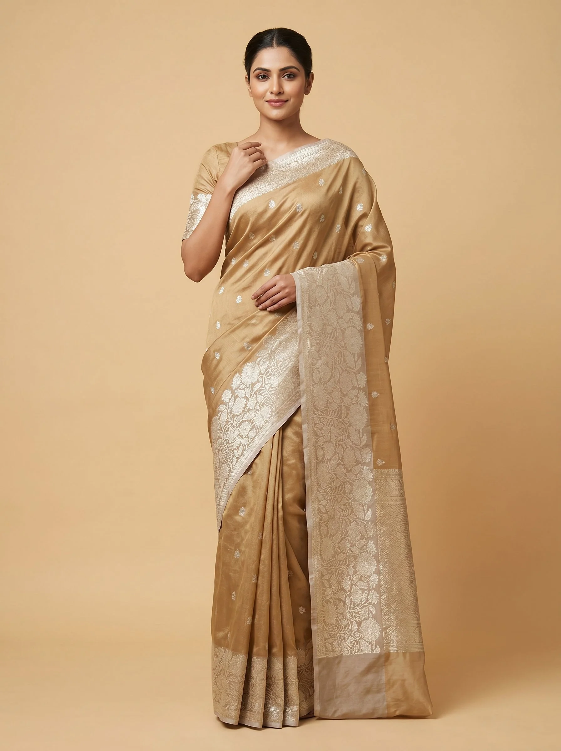 Gold Premium Glow Handloom Saree