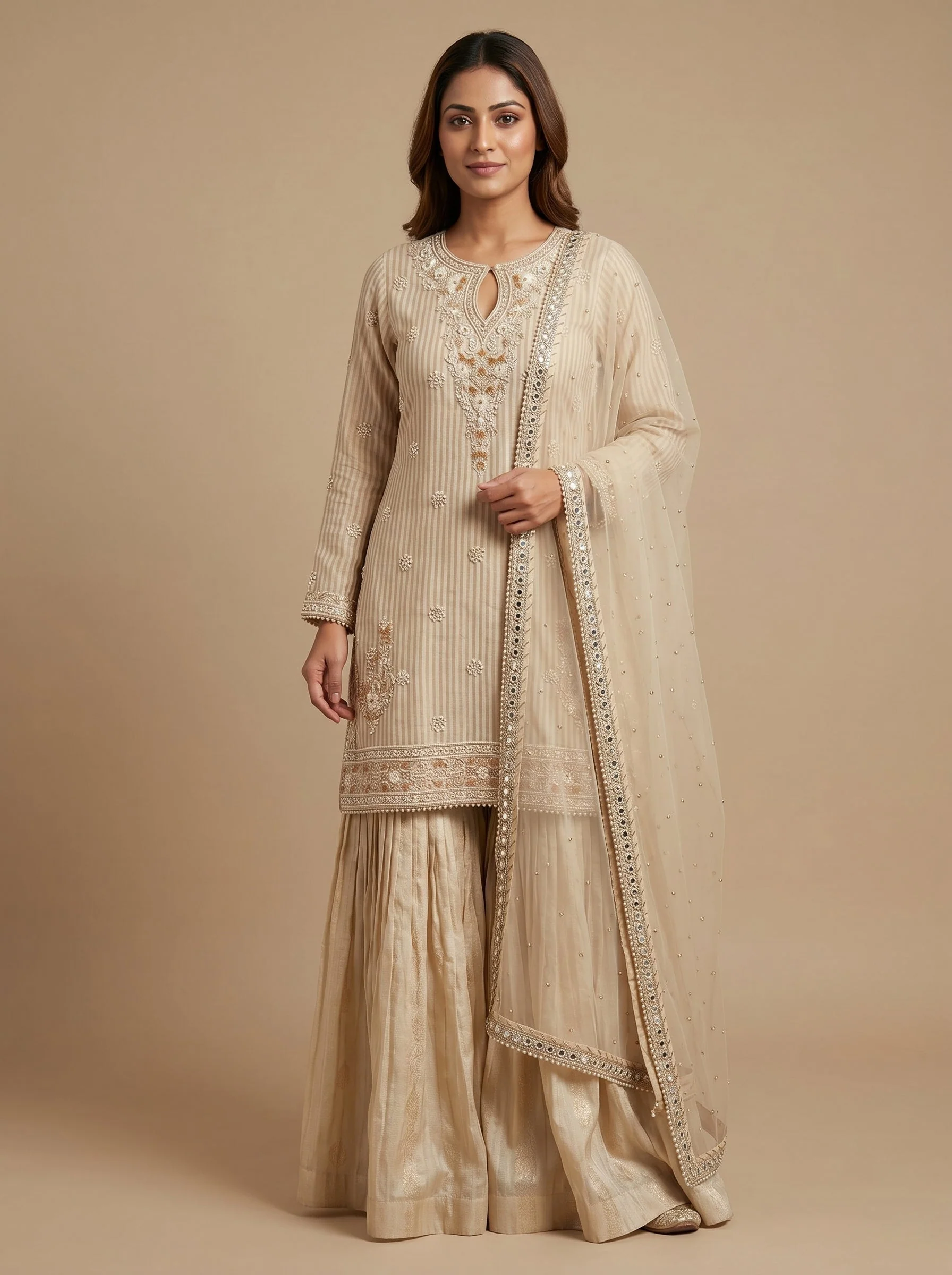 Gold Radiant Sharara Set