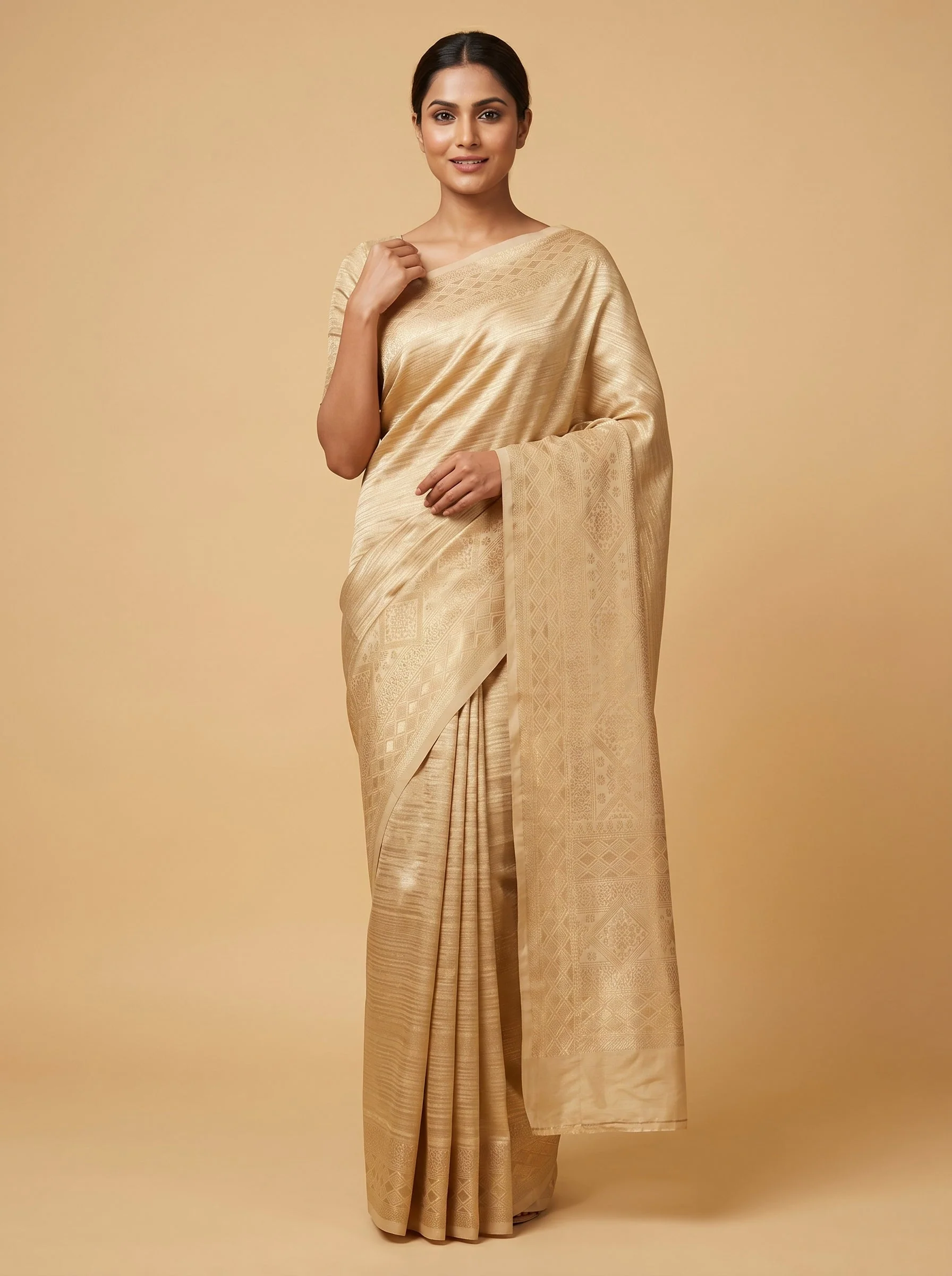 Gold Regal Aura Handloom Saree