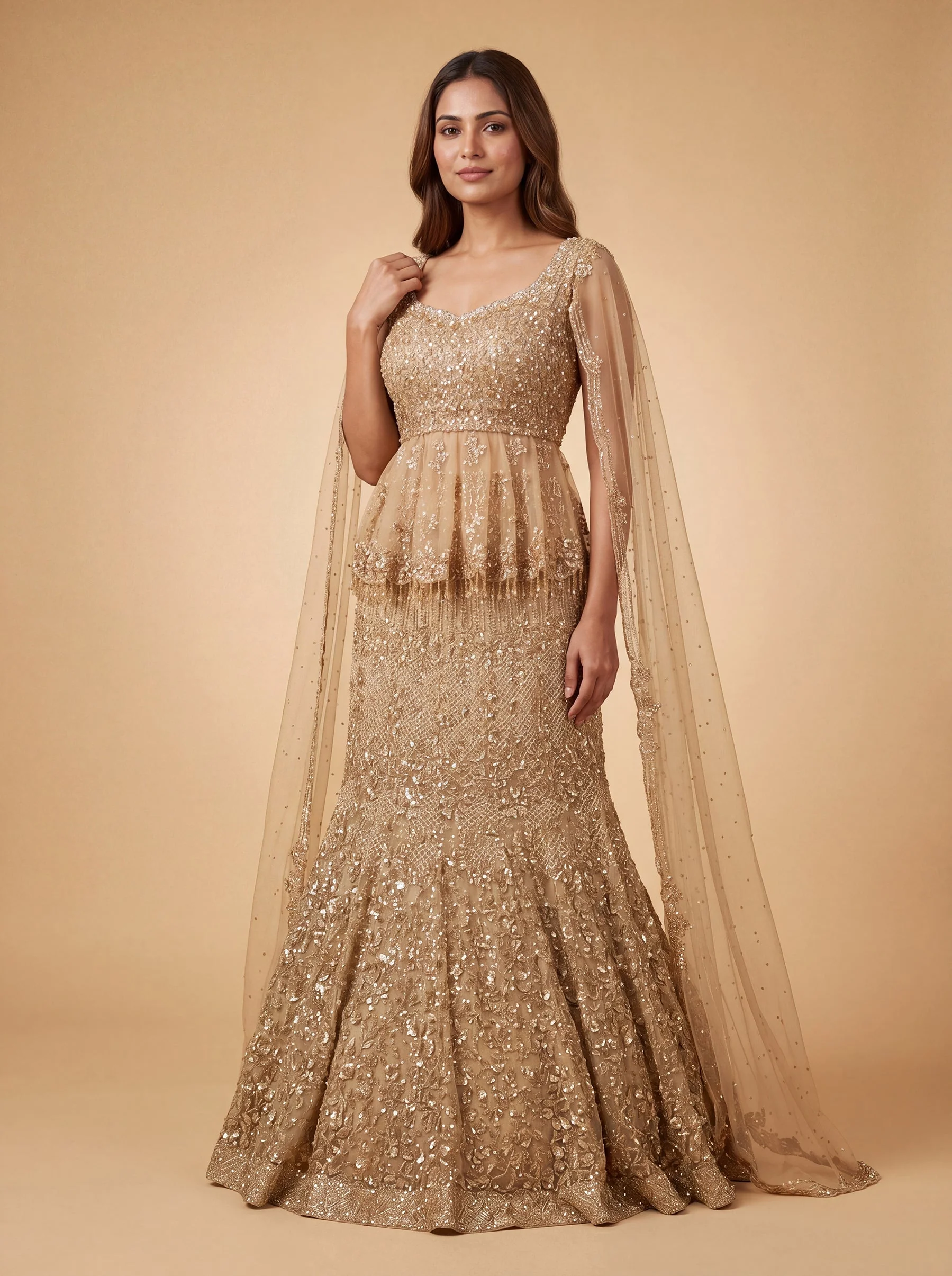 Gold Regal Bridal Lehenga