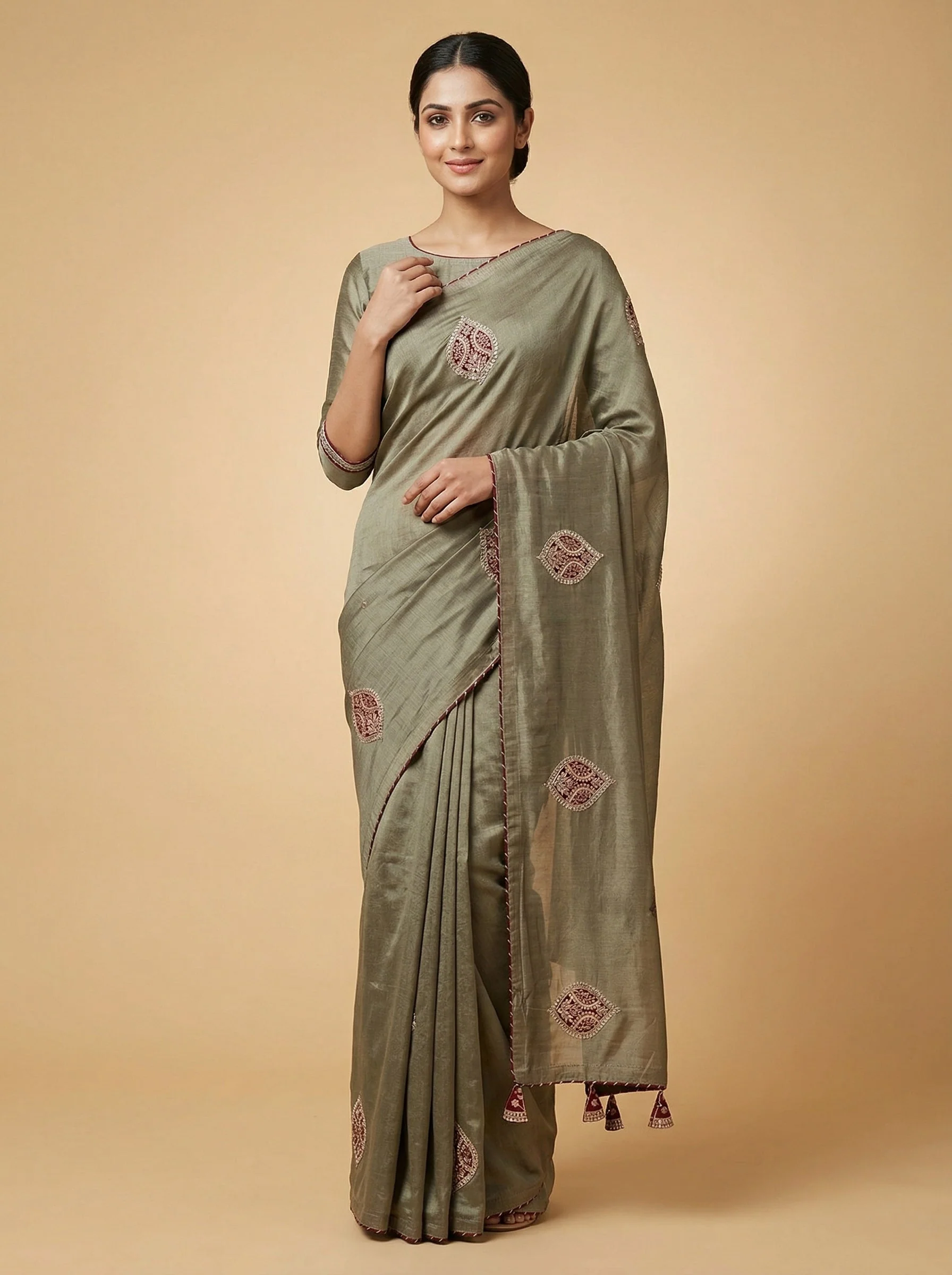 Gold Regal Embroidered Saree