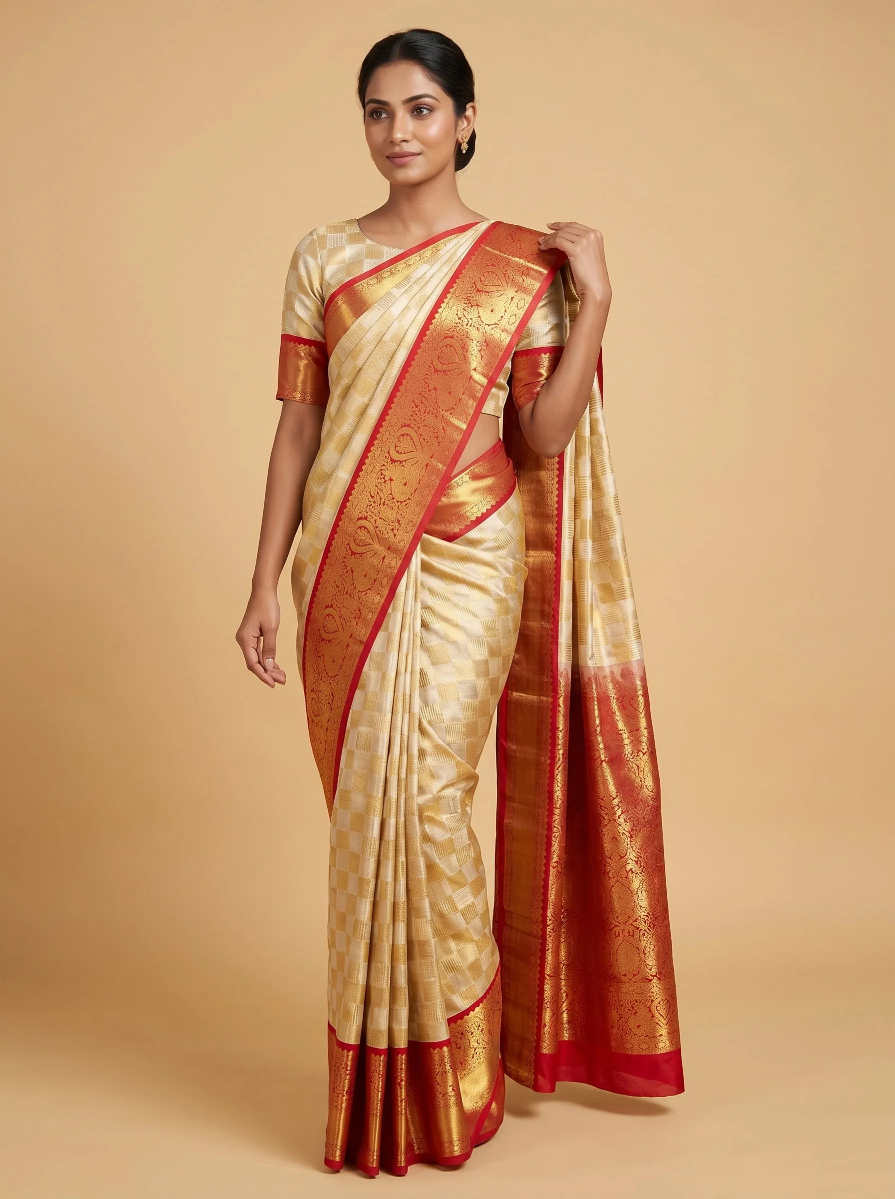 Gold Regal Thread Handloom Saree