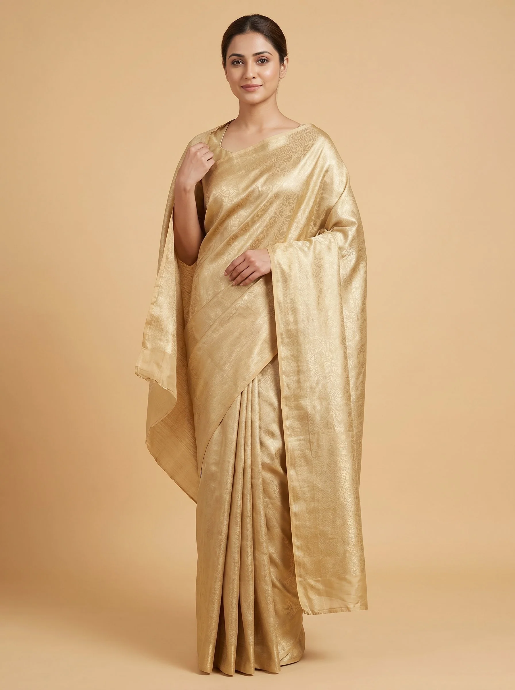 Gold Regal Touch Handloom Saree