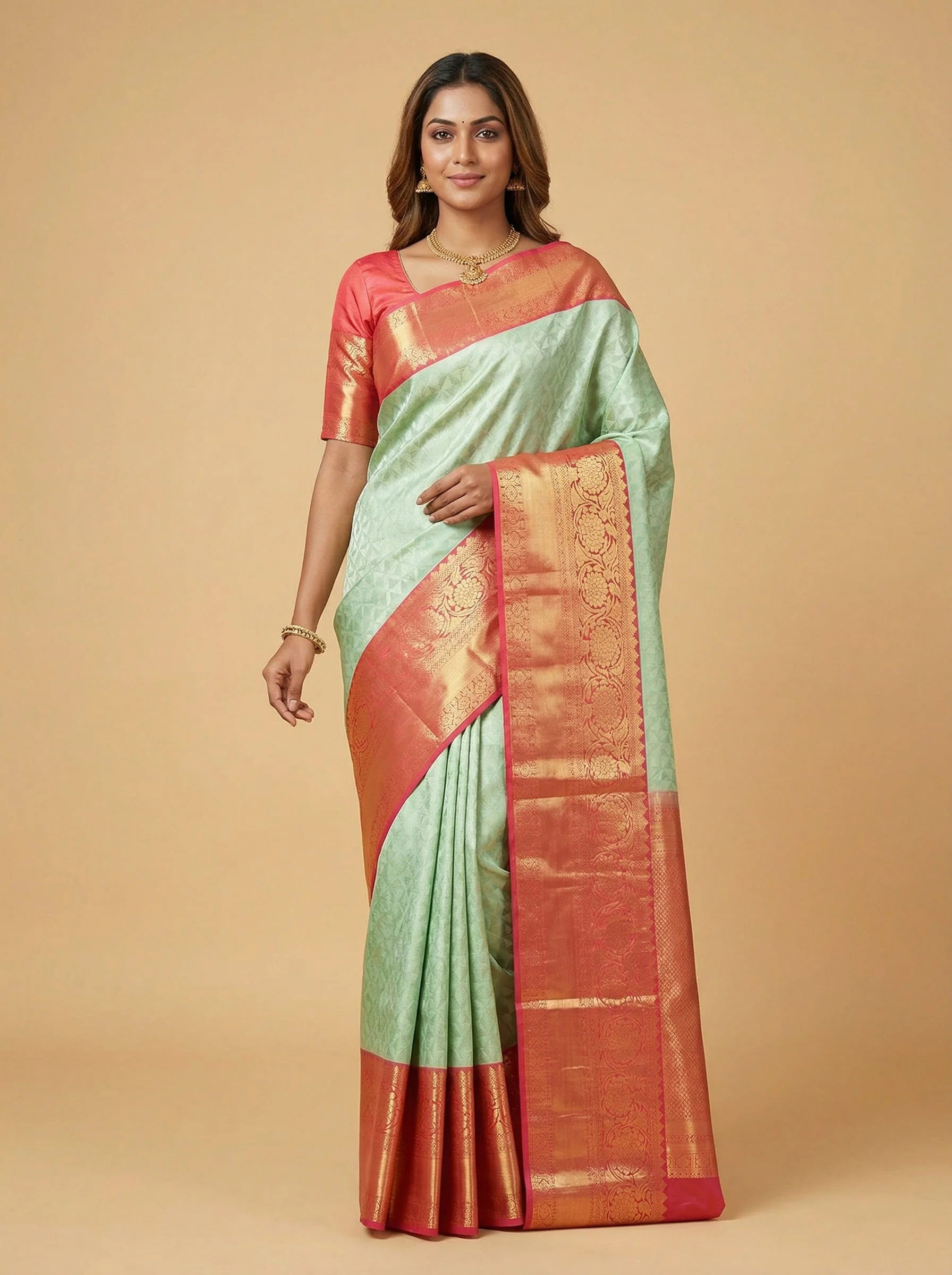 Gold Tissue Opulent Handloom Saree