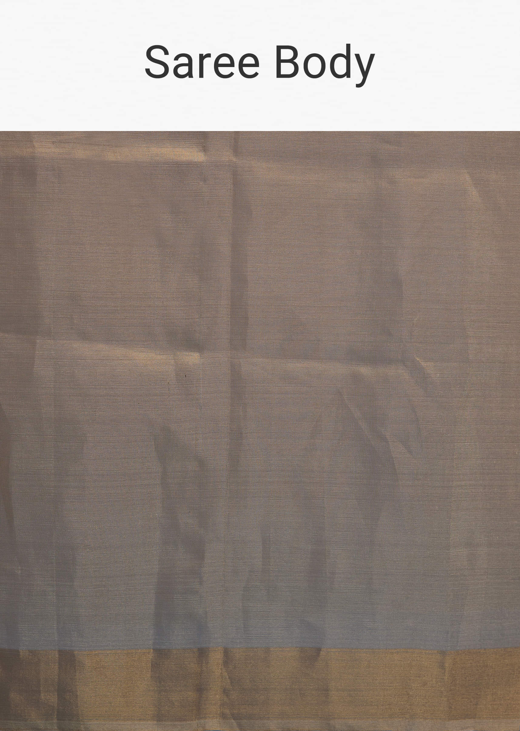 Gold Tissue Organza Woven Saree With Golden Zari Work - Image 9