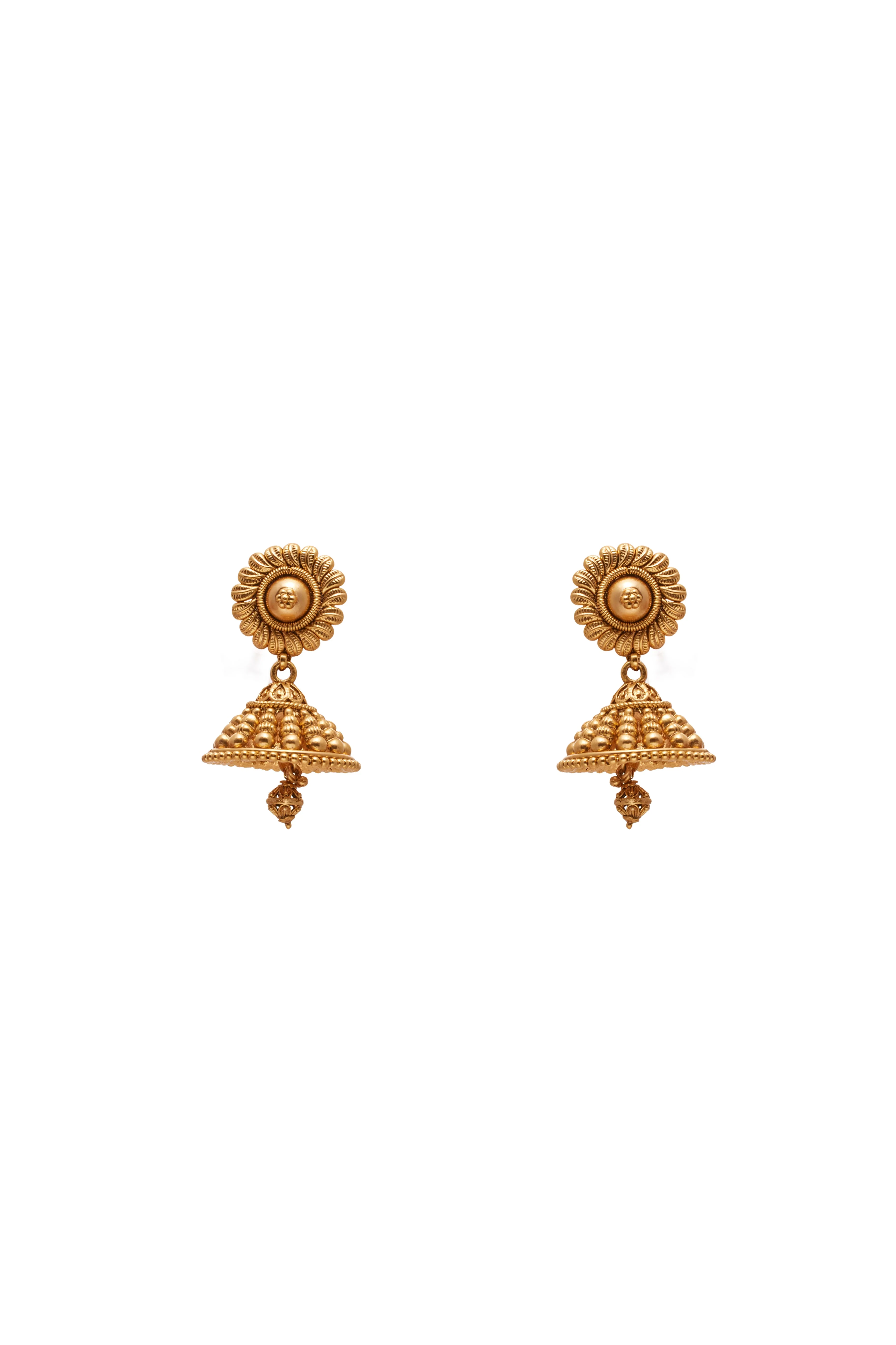Gold Tone Kundan Necklace Set - Image 3