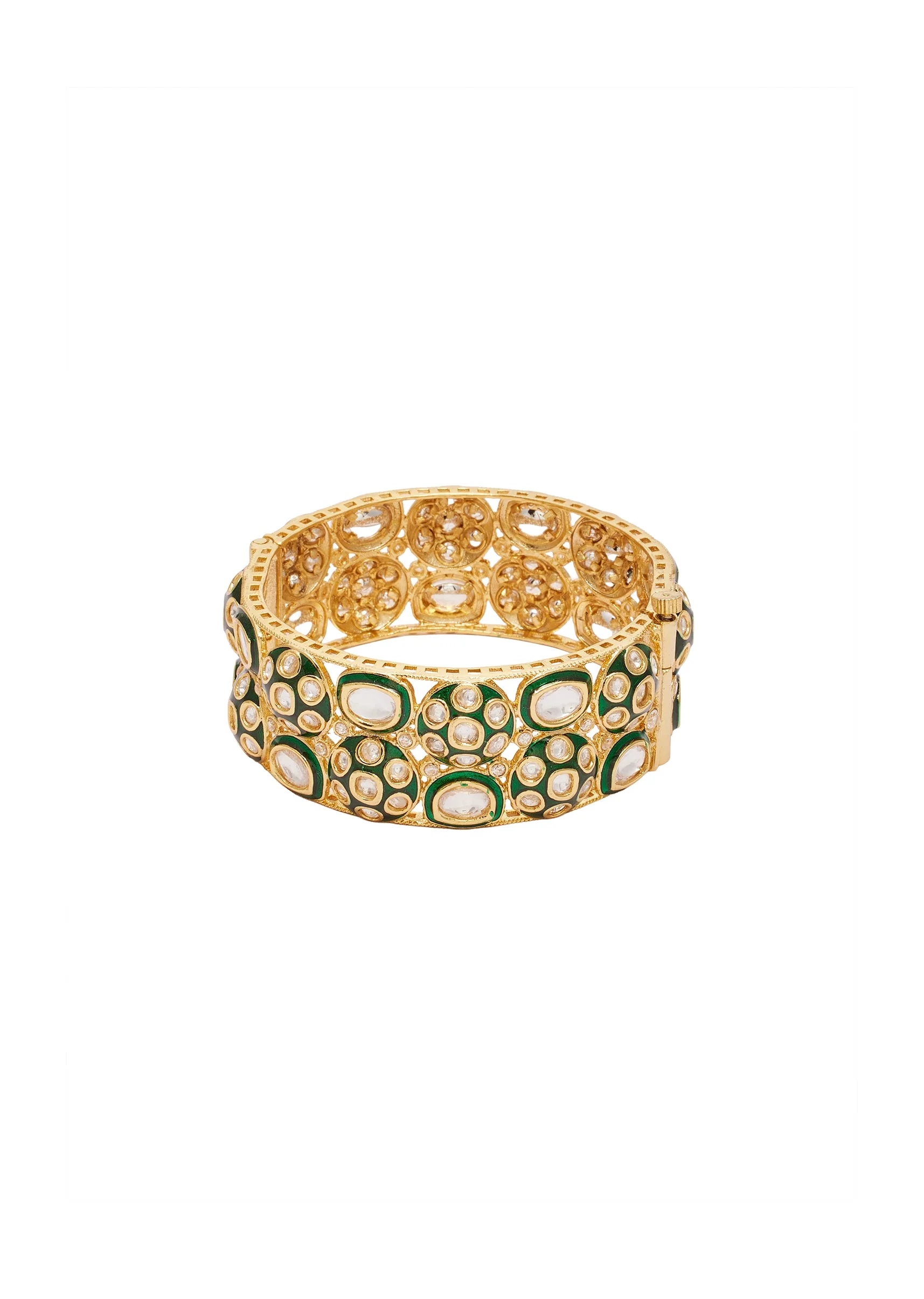 Gold-Toned Openwork Festive Bangles - Image 3