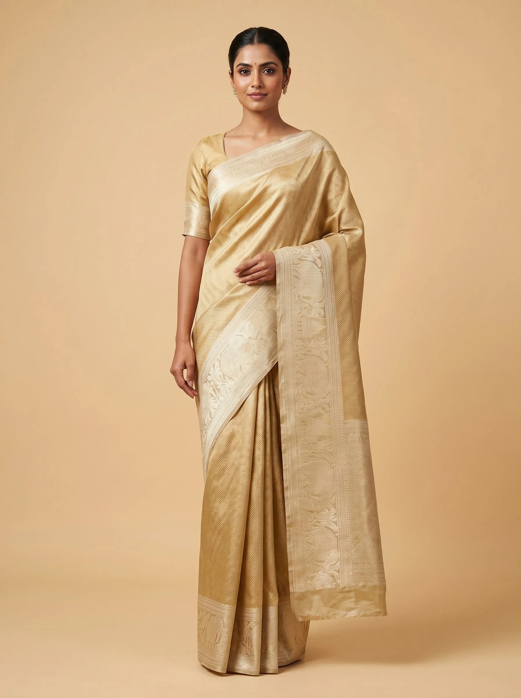 Golden Charm Handloom Saree