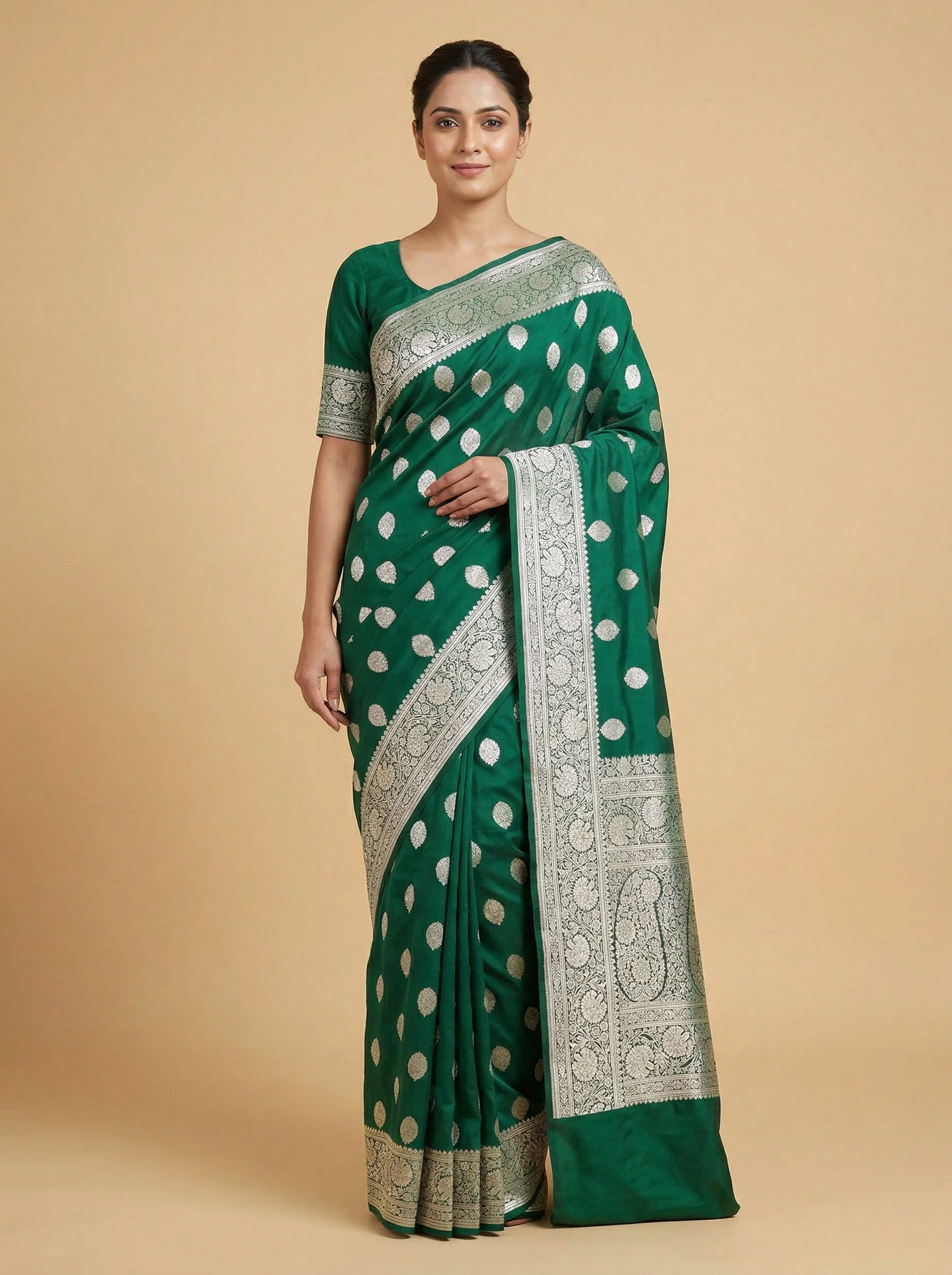 Green Breezy Handloom Saree