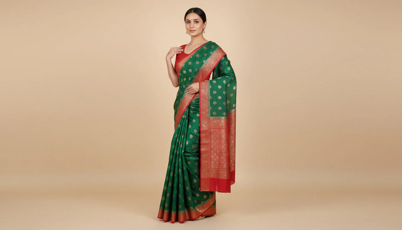 Green Earthy Handloom Saree